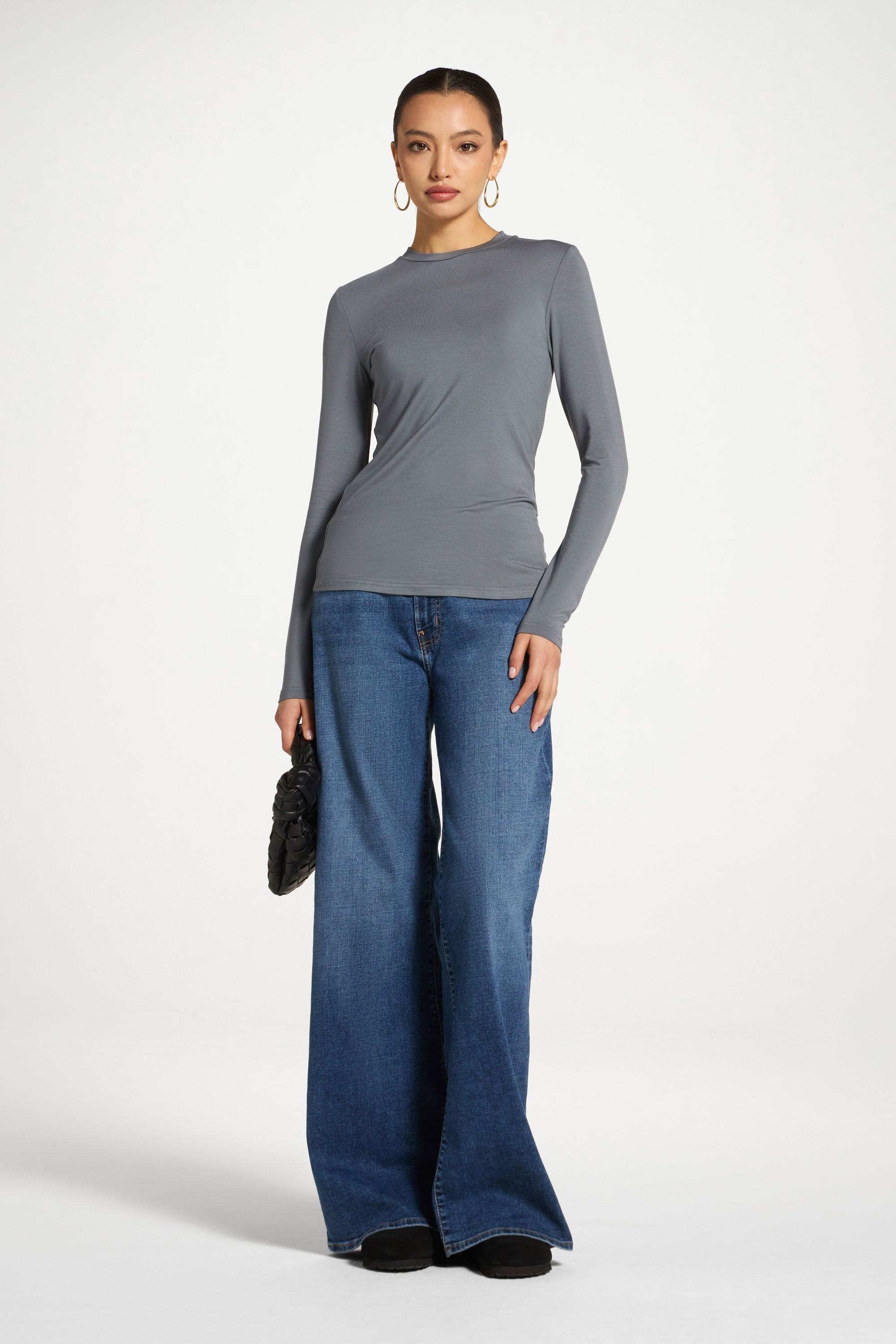 Essential Bamboo Long Sleeve Top - Iron Abayas Veiled