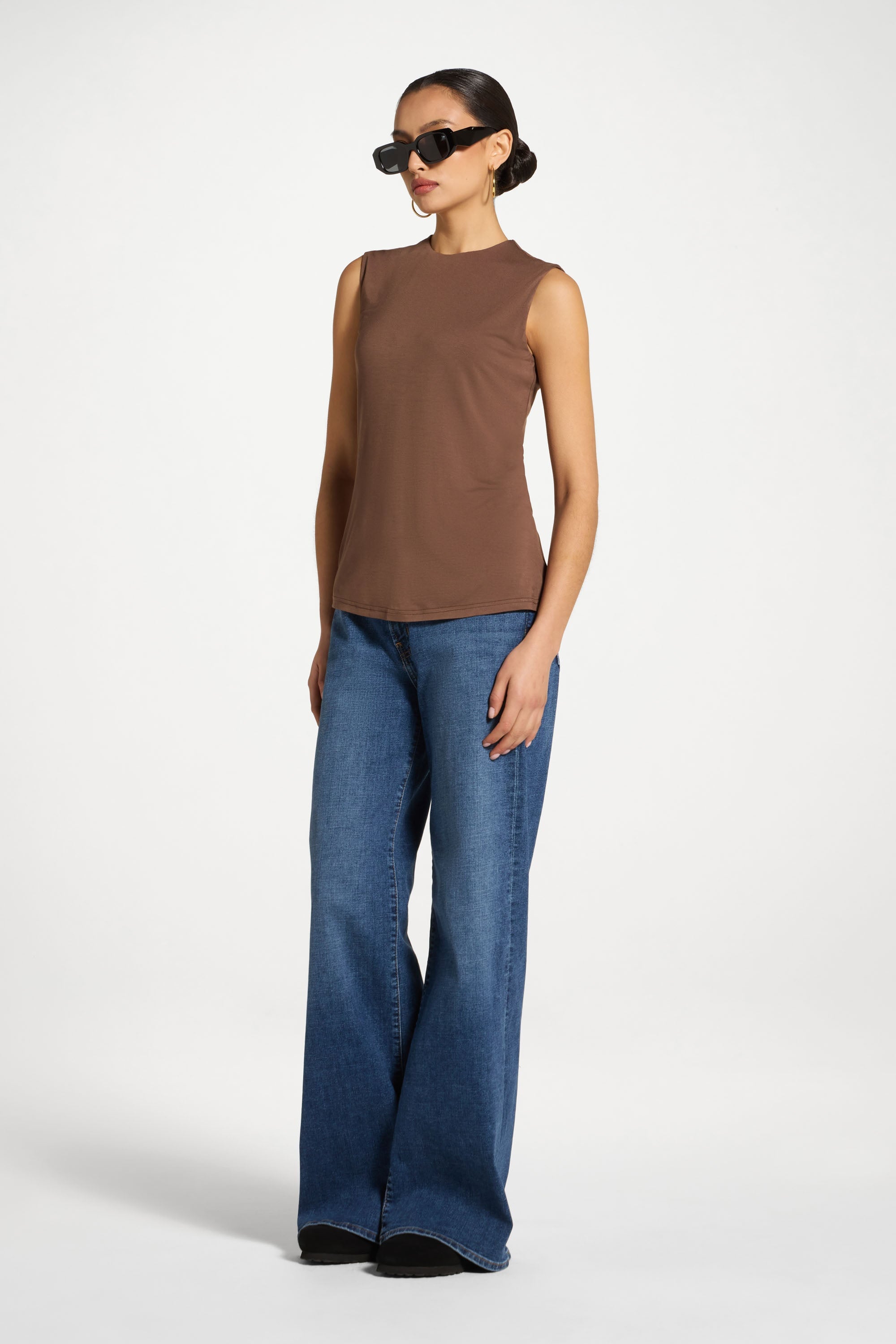 Essential Bamboo Tank Top - Coffee Abayas Veiled