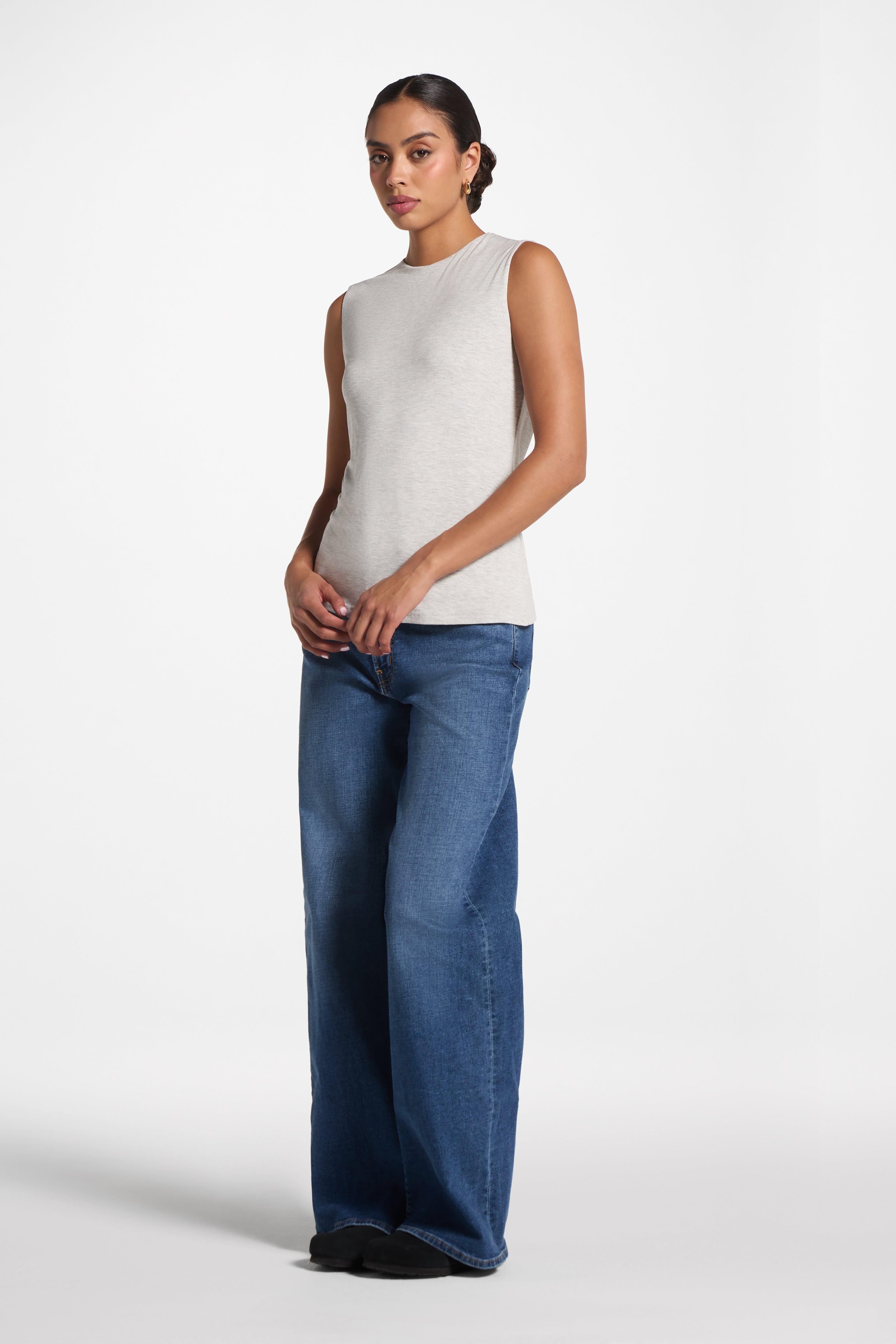 Essential Bamboo Tank Top - Heather Grey Abayas Veiled