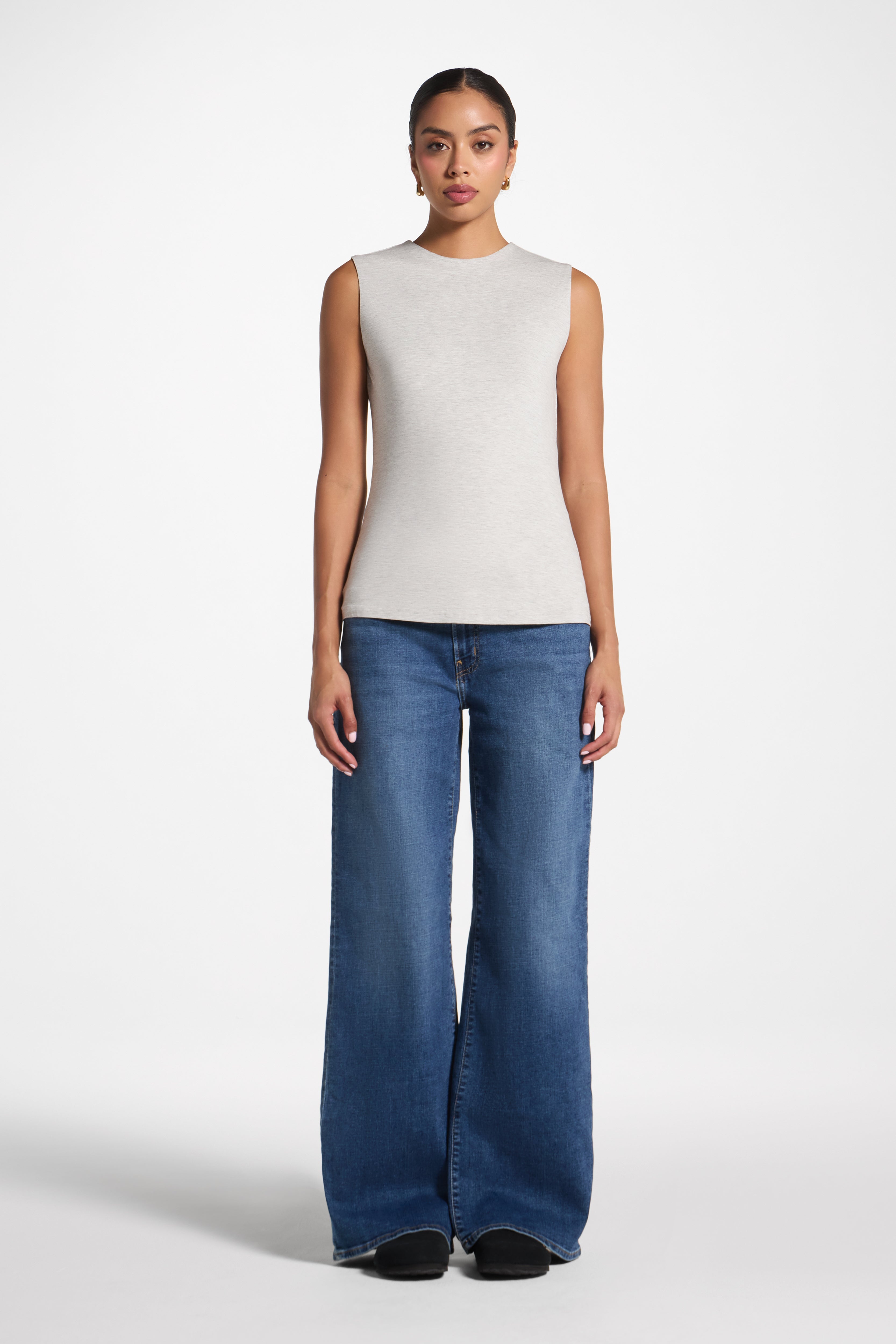 Essential Bamboo Tank Top - Heather Grey Abayas Veiled