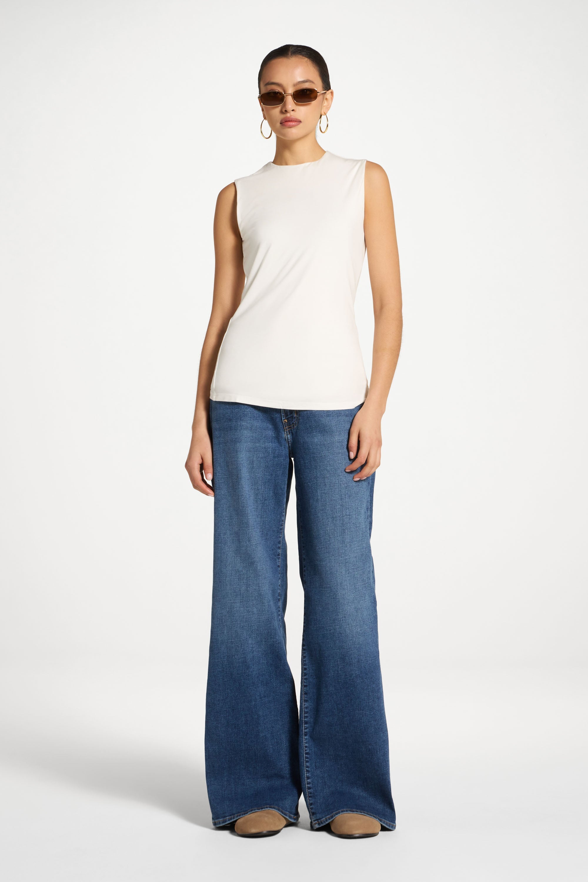 Essential Bamboo Tank Top - Ivory Abayas Veiled