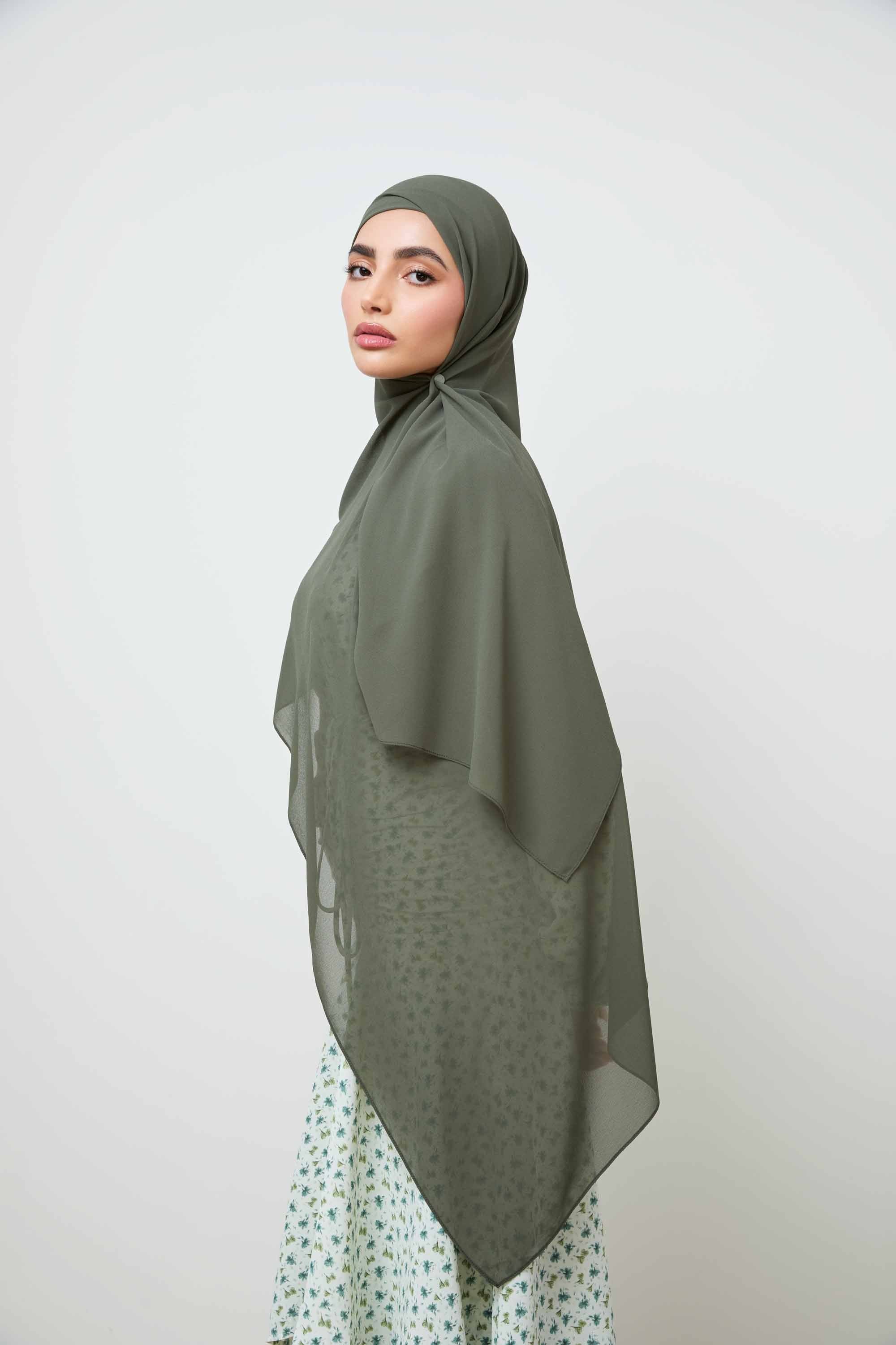Essential Chiffon Hijab - Agave Green Accessories Veiled