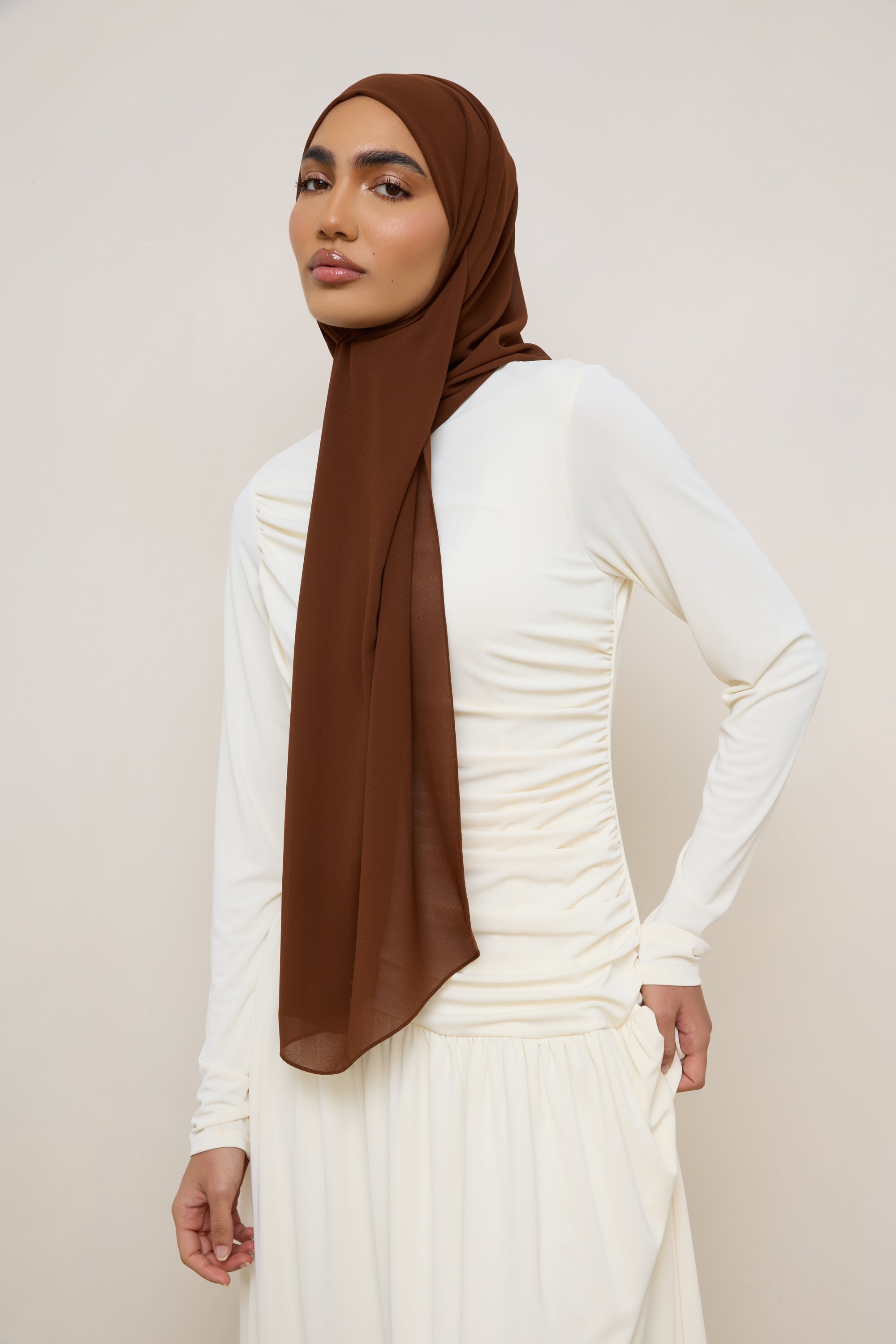 Essential Chiffon Hijab - Caramel Hijabs Veiled