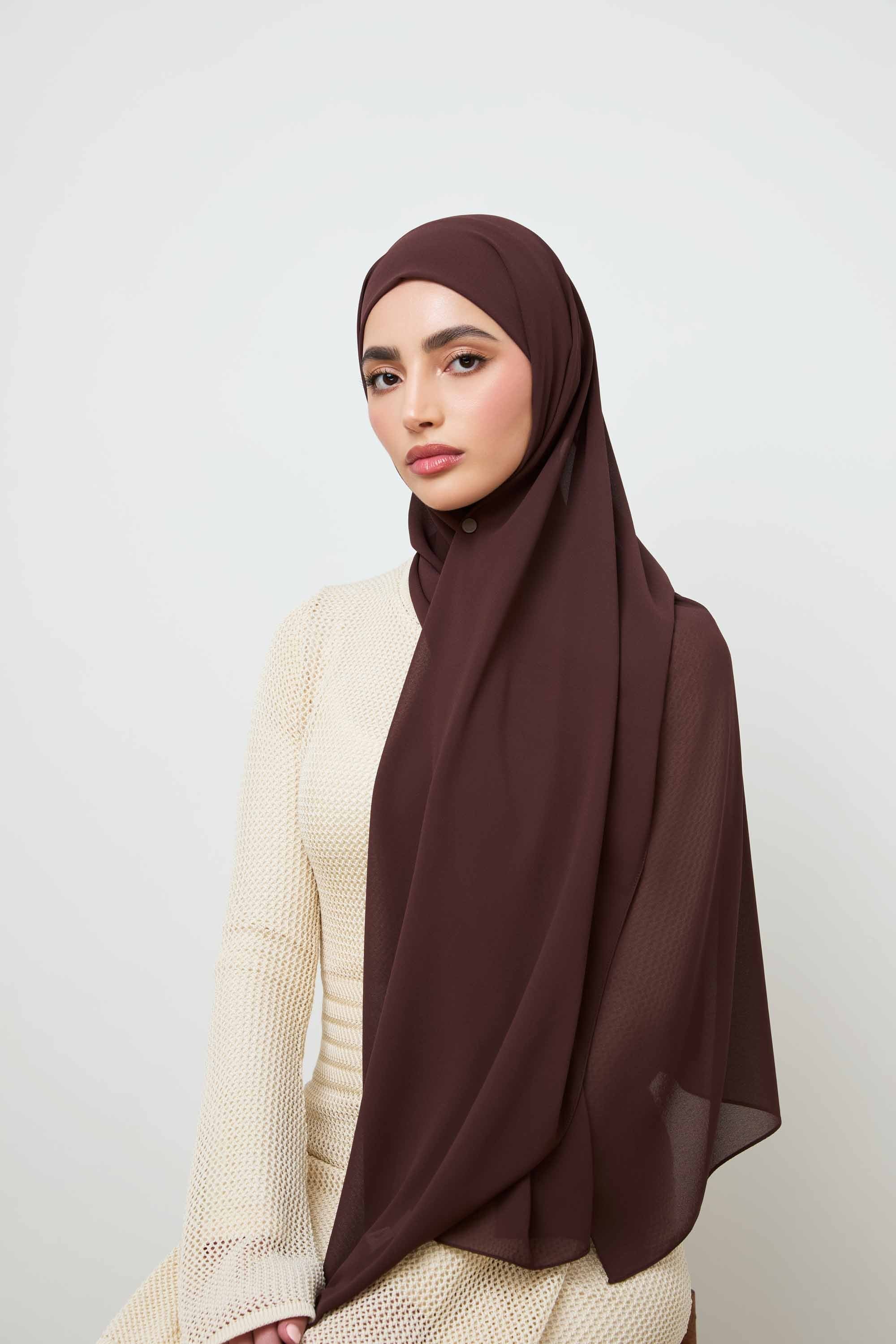 Essential Chiffon Hijab - Espresso Accessories Veiled