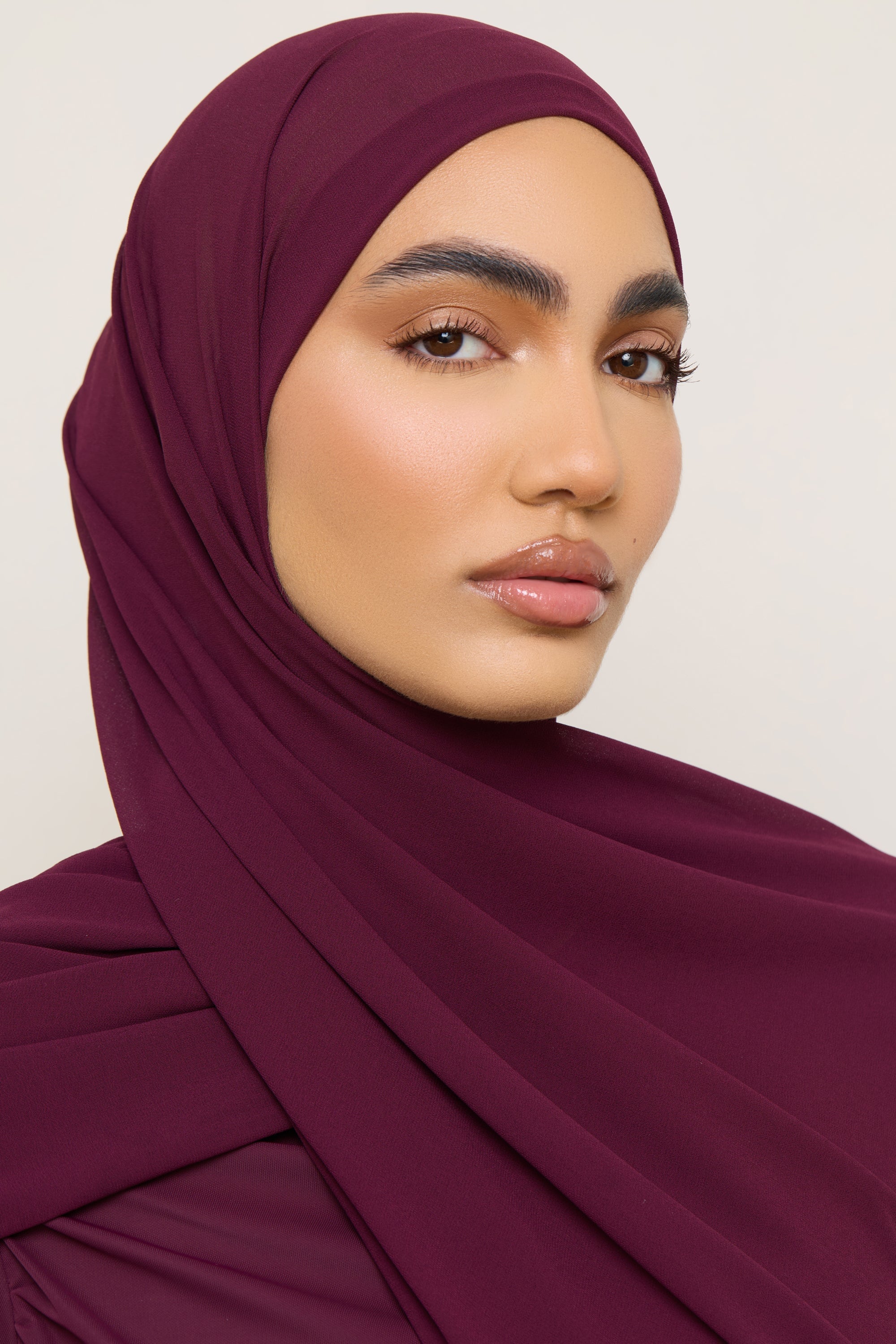 Essential Chiffon Hijab - Fig Hijabs Veiled