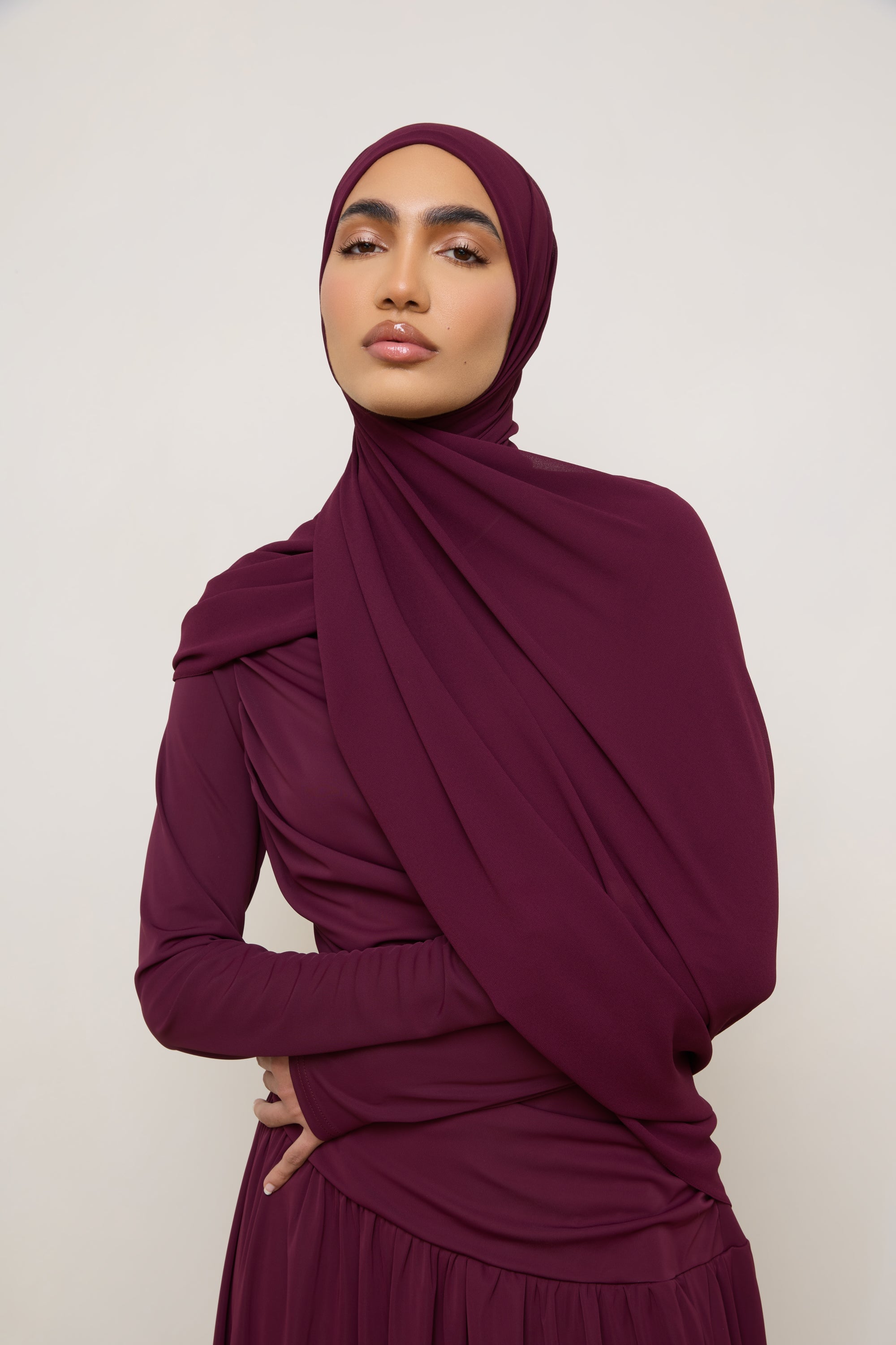 Essential Chiffon Hijab - Fig Hijabs Veiled
