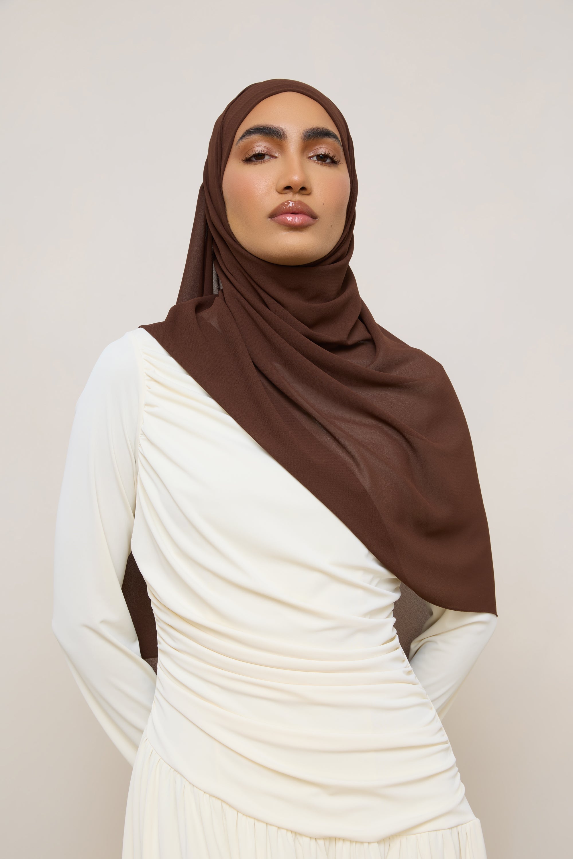 Essential Chiffon Hijab - Ganache Hijabs Veiled