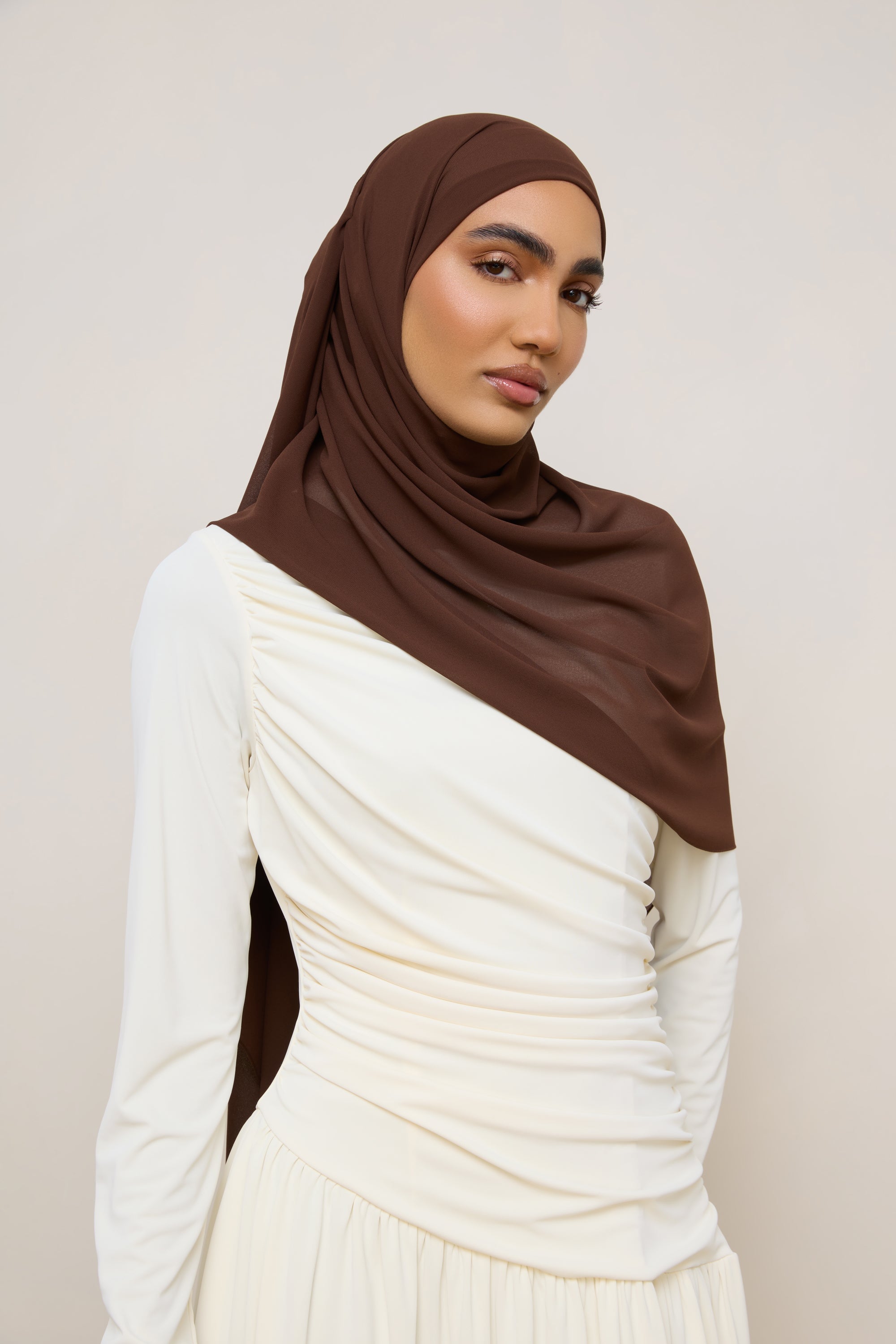 Essential Chiffon Hijab - Ganache Hijabs Veiled