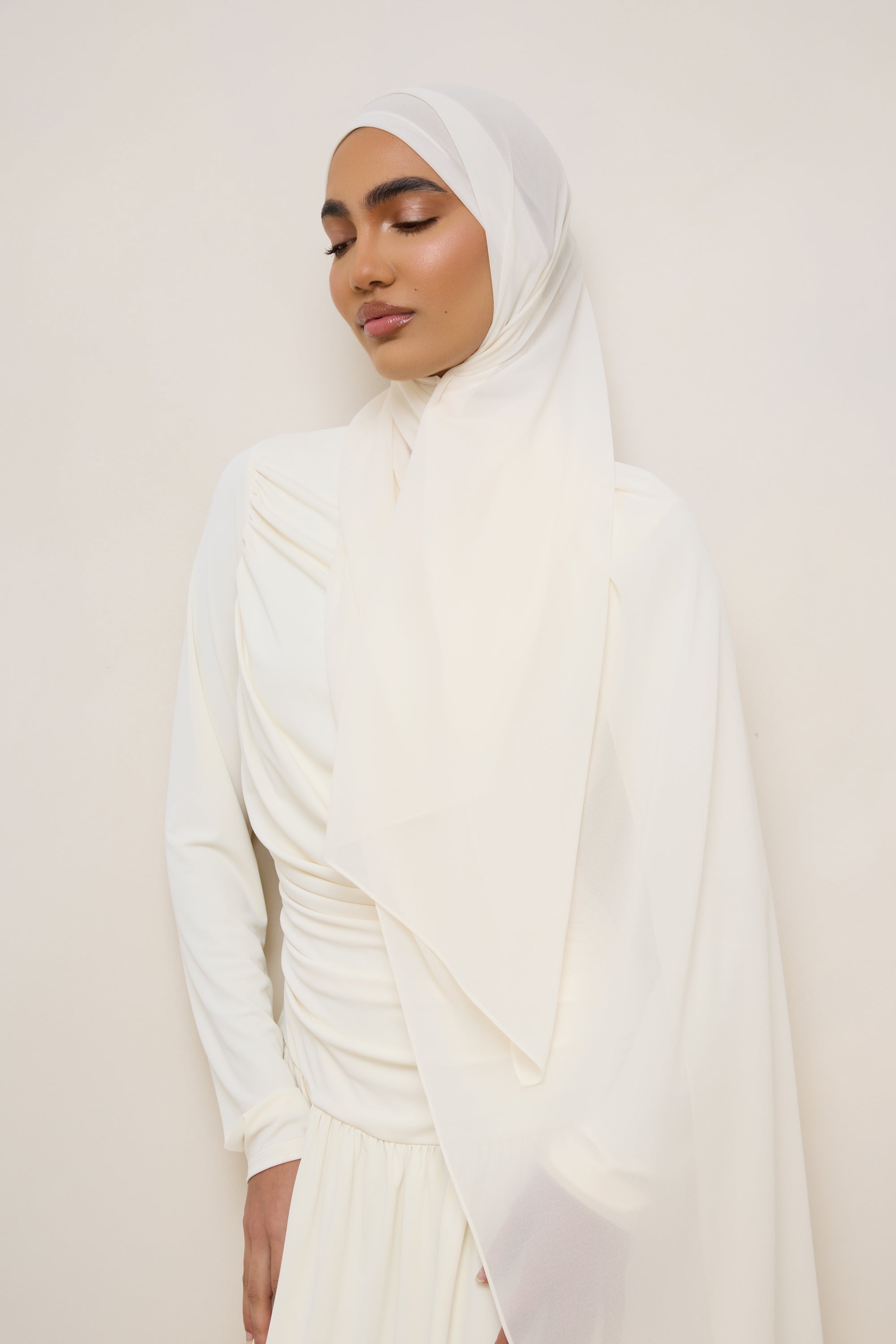 Essential Chiffon Hijab - Ivory Hijabs Veiled