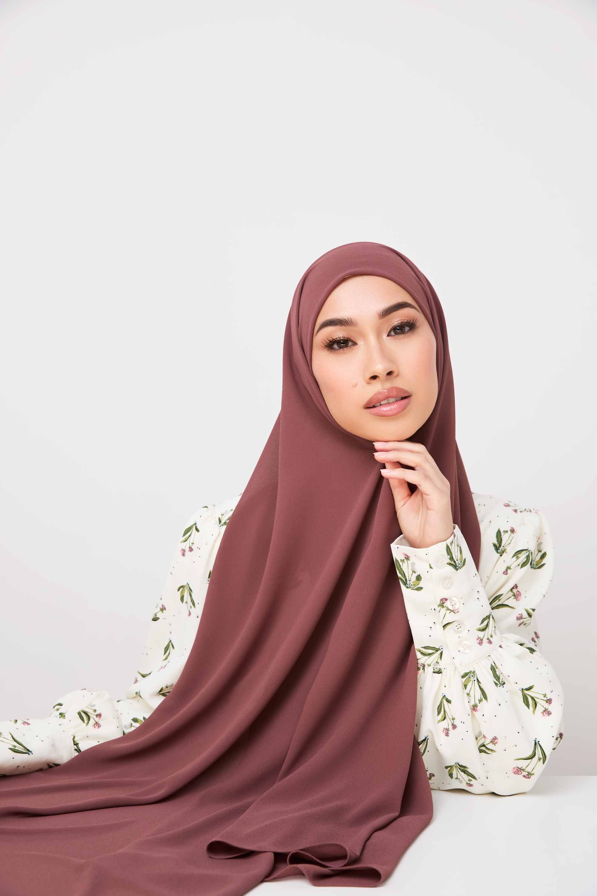 Essential Chiffon Hijab - Marron Accessories epschoolboard 