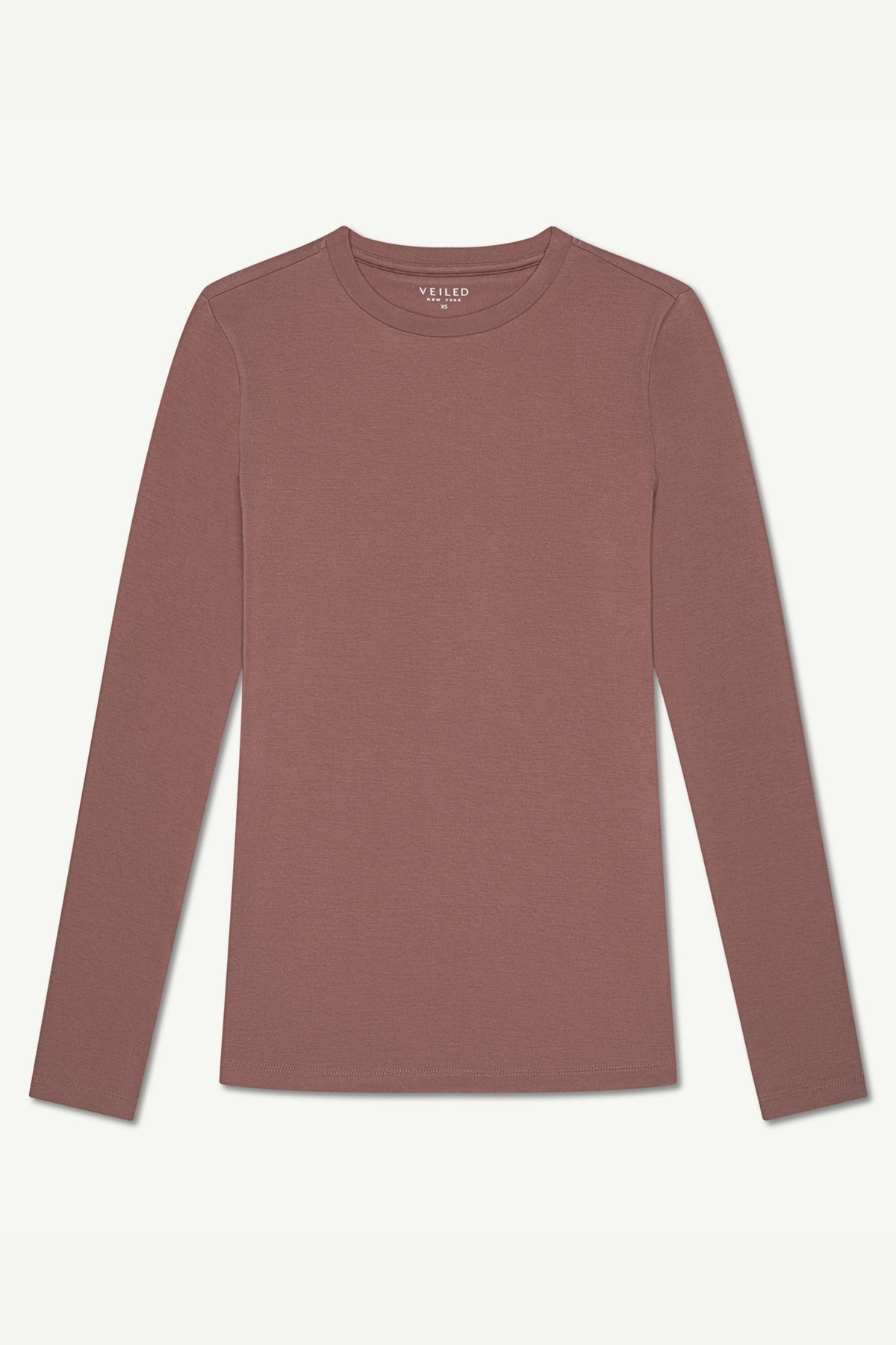 Essential Crew Neck Bamboo Jersey Top - Deep Taupe Clothing epschoolboard 