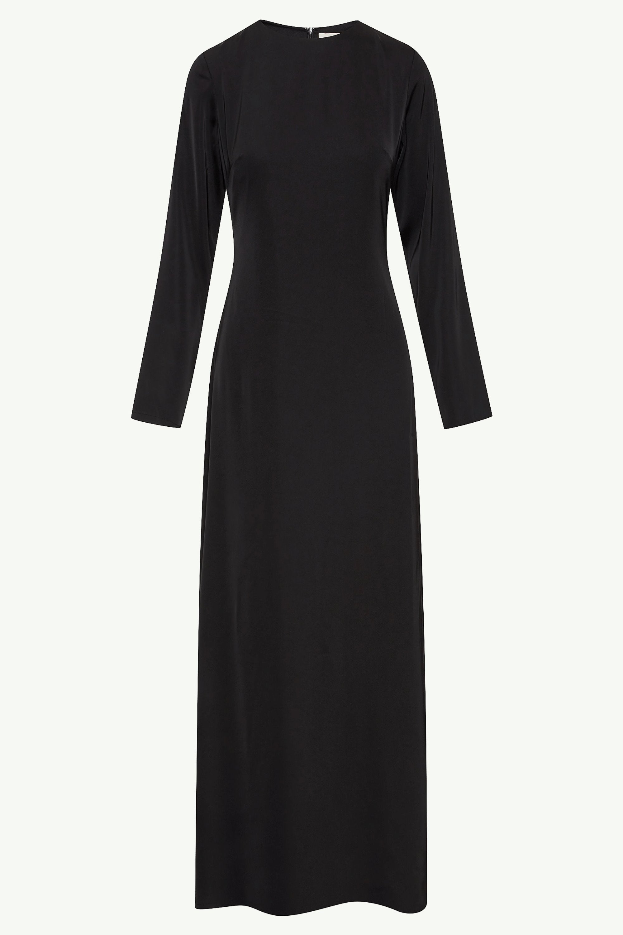 Essential Inner Slip Satin Maxi Dress - Black Clothing saigonodysseyhotel 