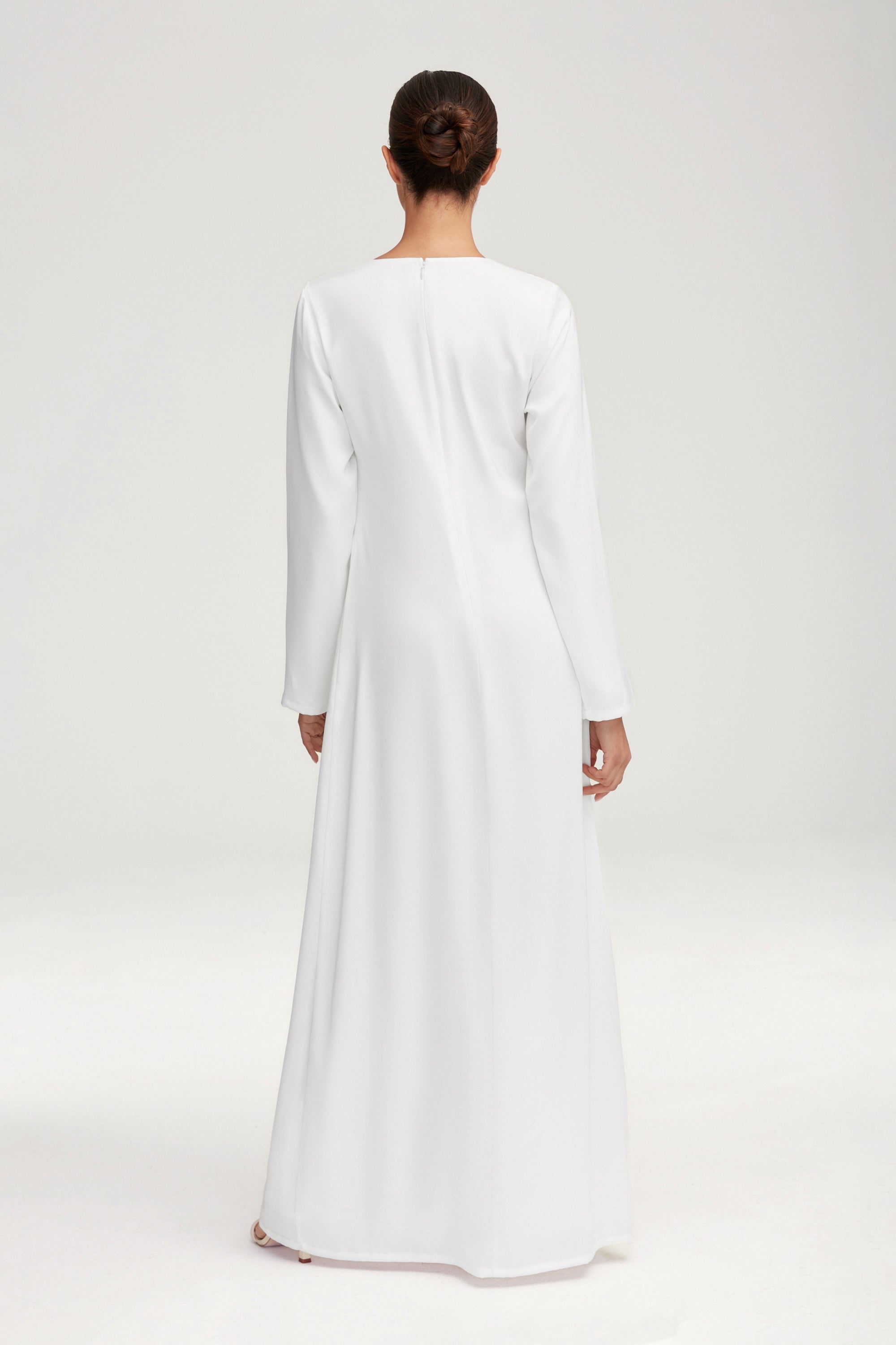 Essential Inner Slip Satin Maxi Dress - White Clothing Veiled 