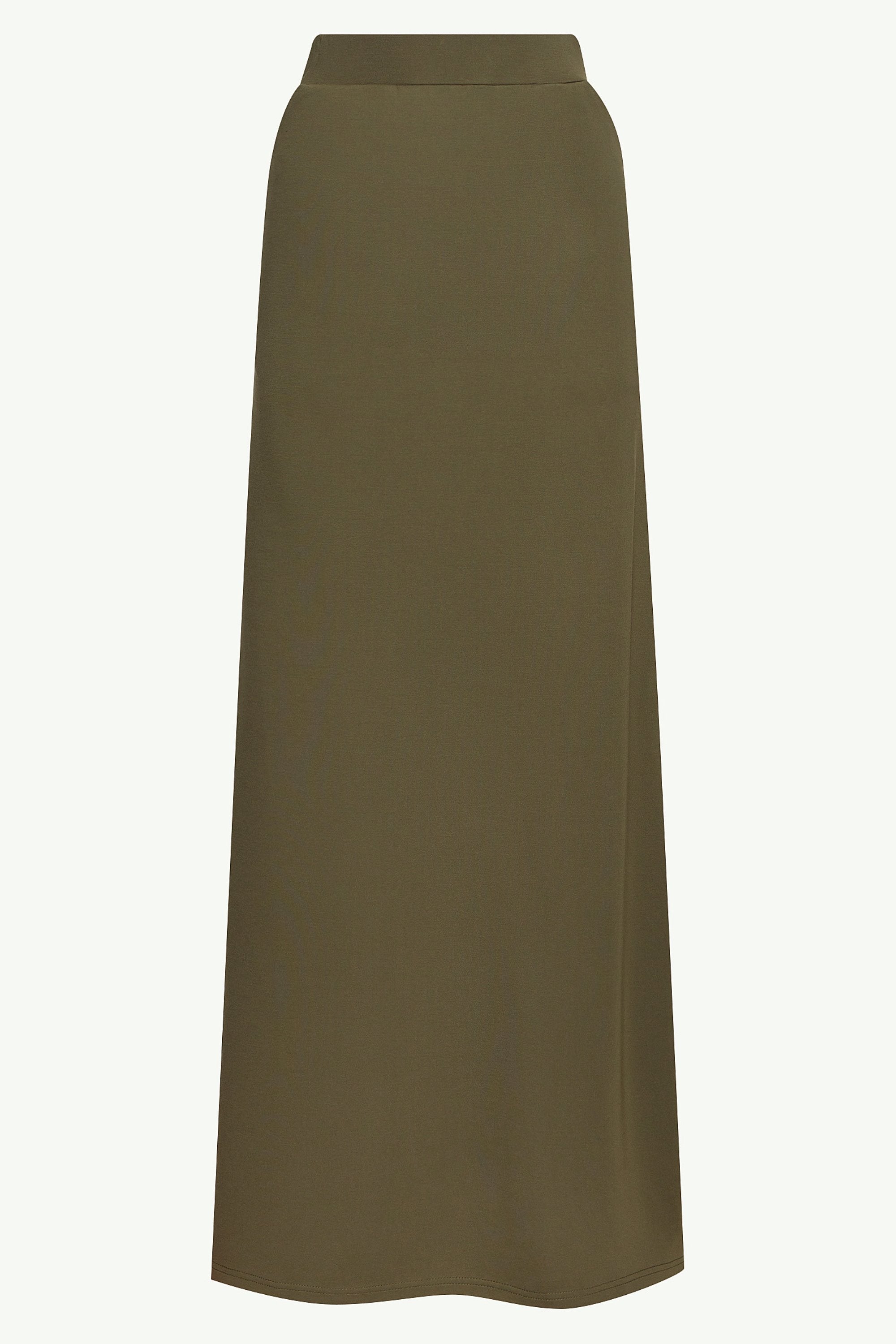 Essential Jersey Maxi Skirt - Khaki Green Clothing saigonodysseyhotel 