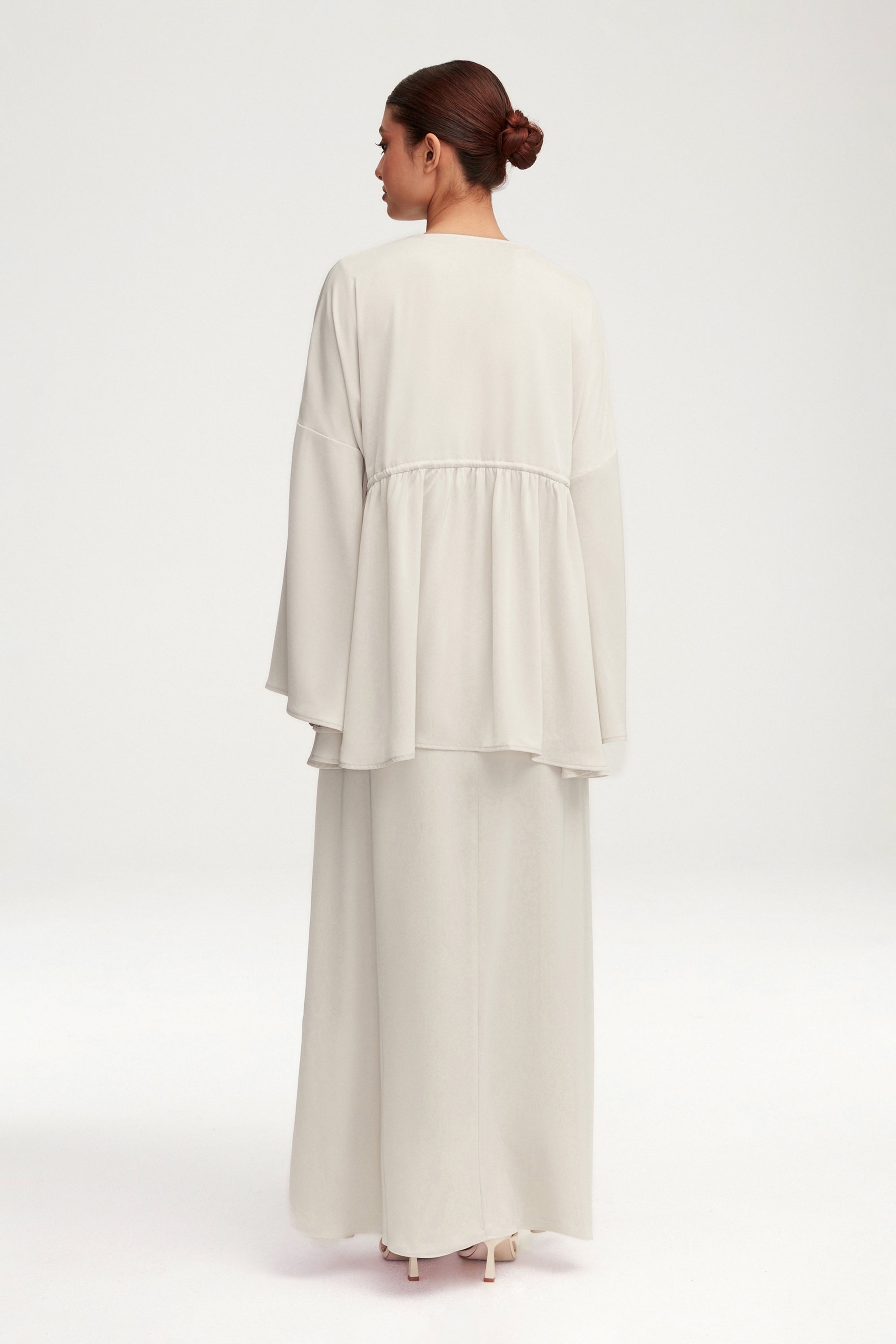 Essential Satin Maxi Skirt - Stone Clothing Veiled 