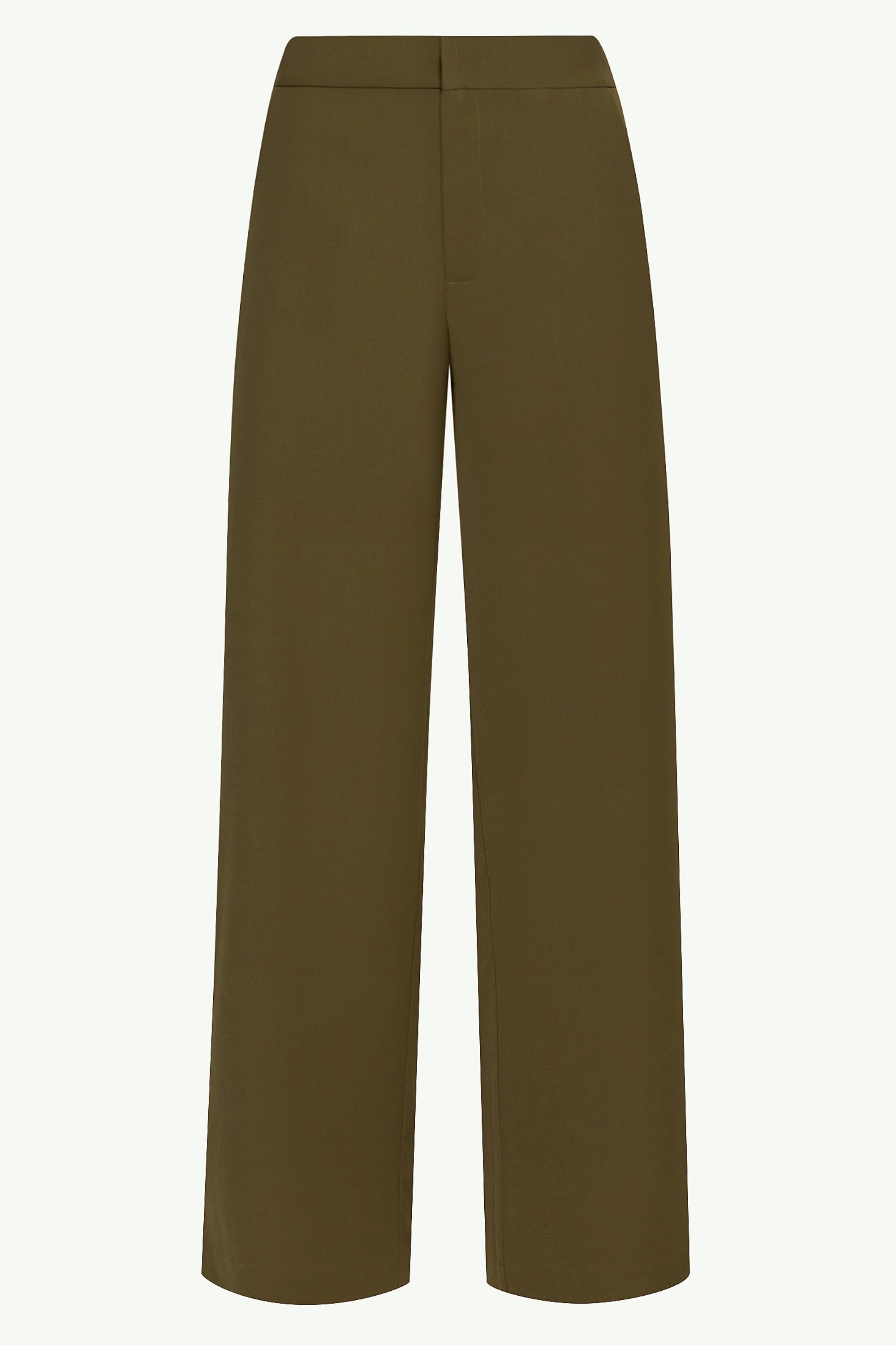 Essential Wide Leg Pants - Khaki Clothing epschoolboard 