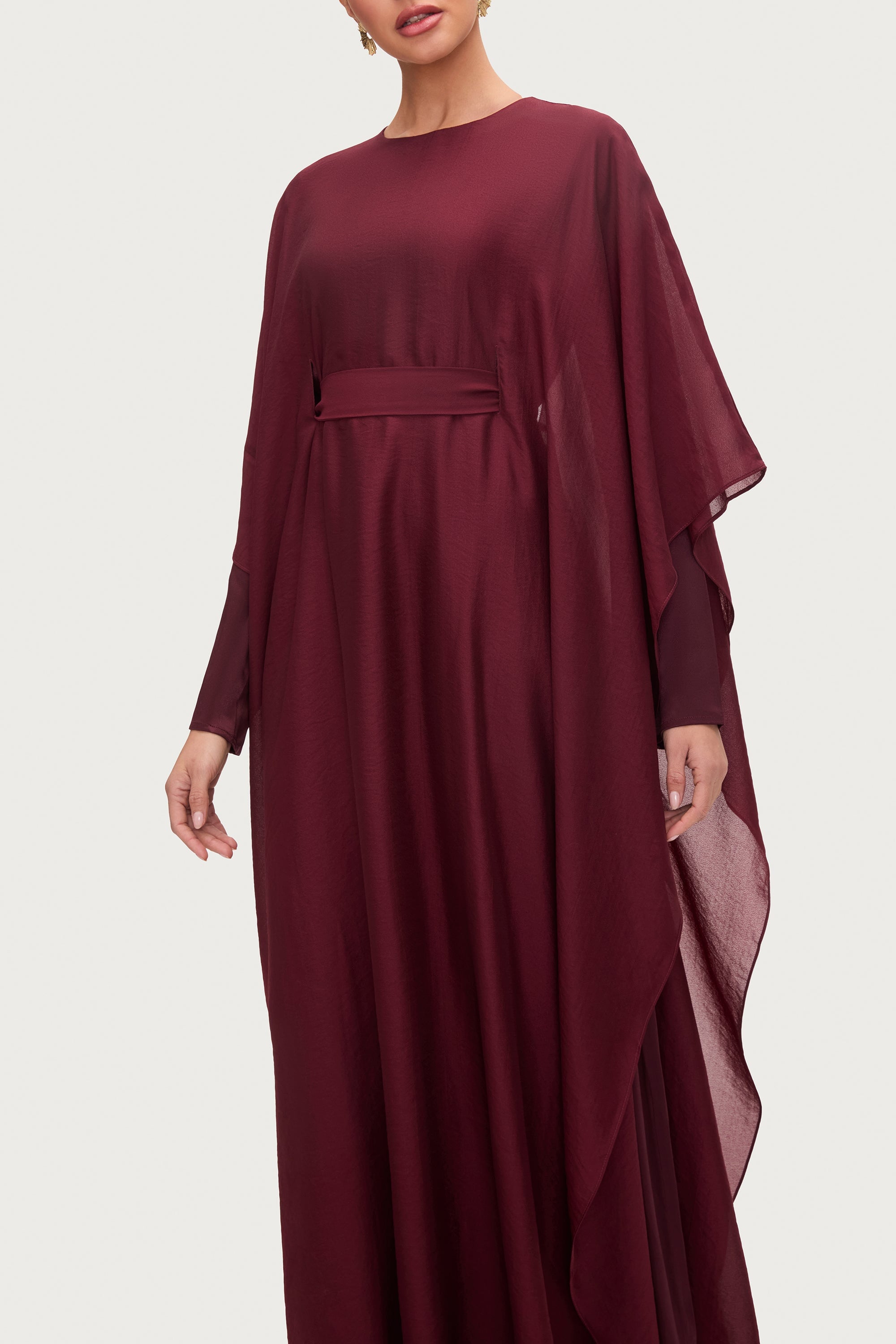 Ethereal Silk Tie Waist Maxi Dress - Karaz Dresses Veiled