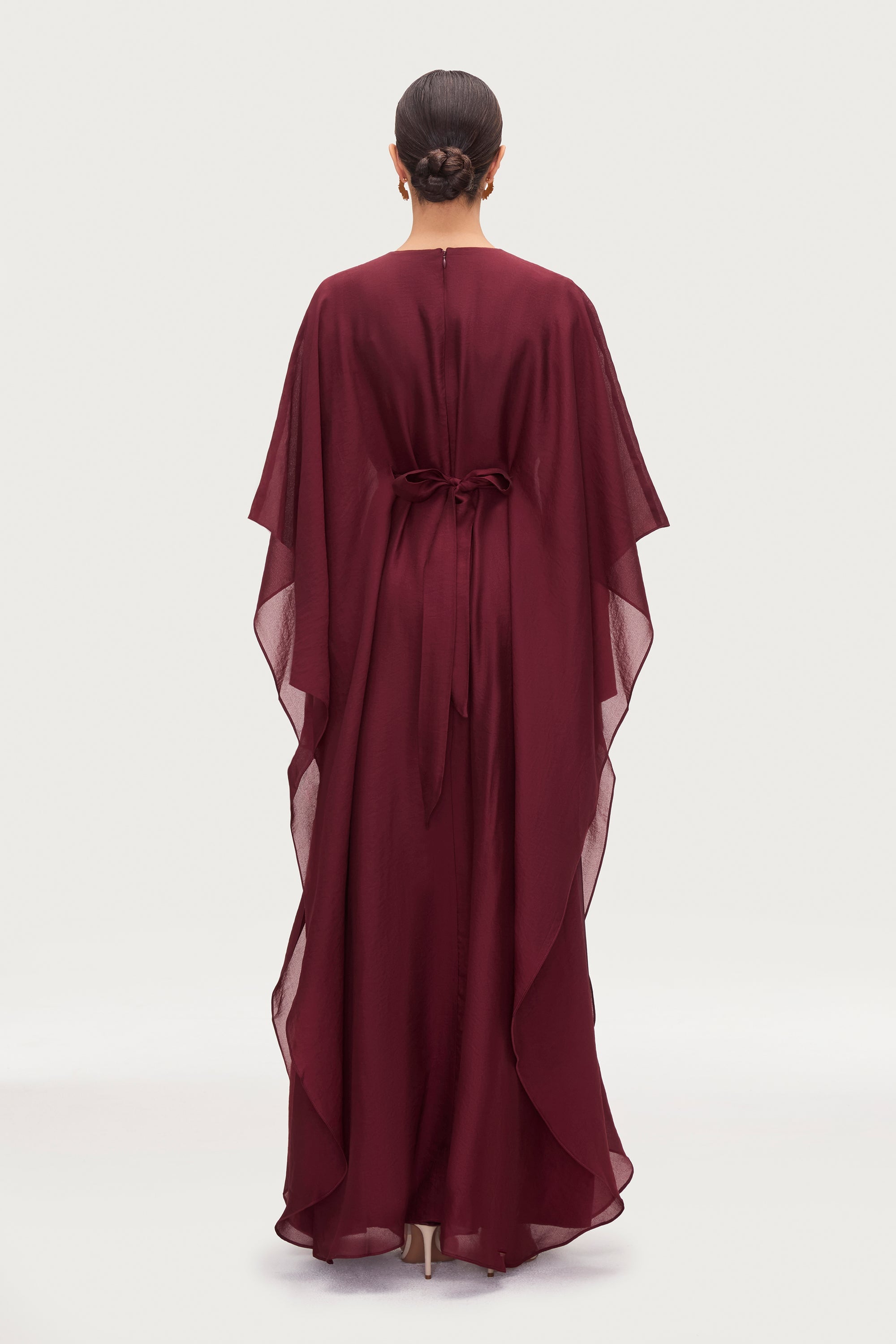 Ethereal Silk Tie Waist Maxi Dress - Karaz Dresses Veiled