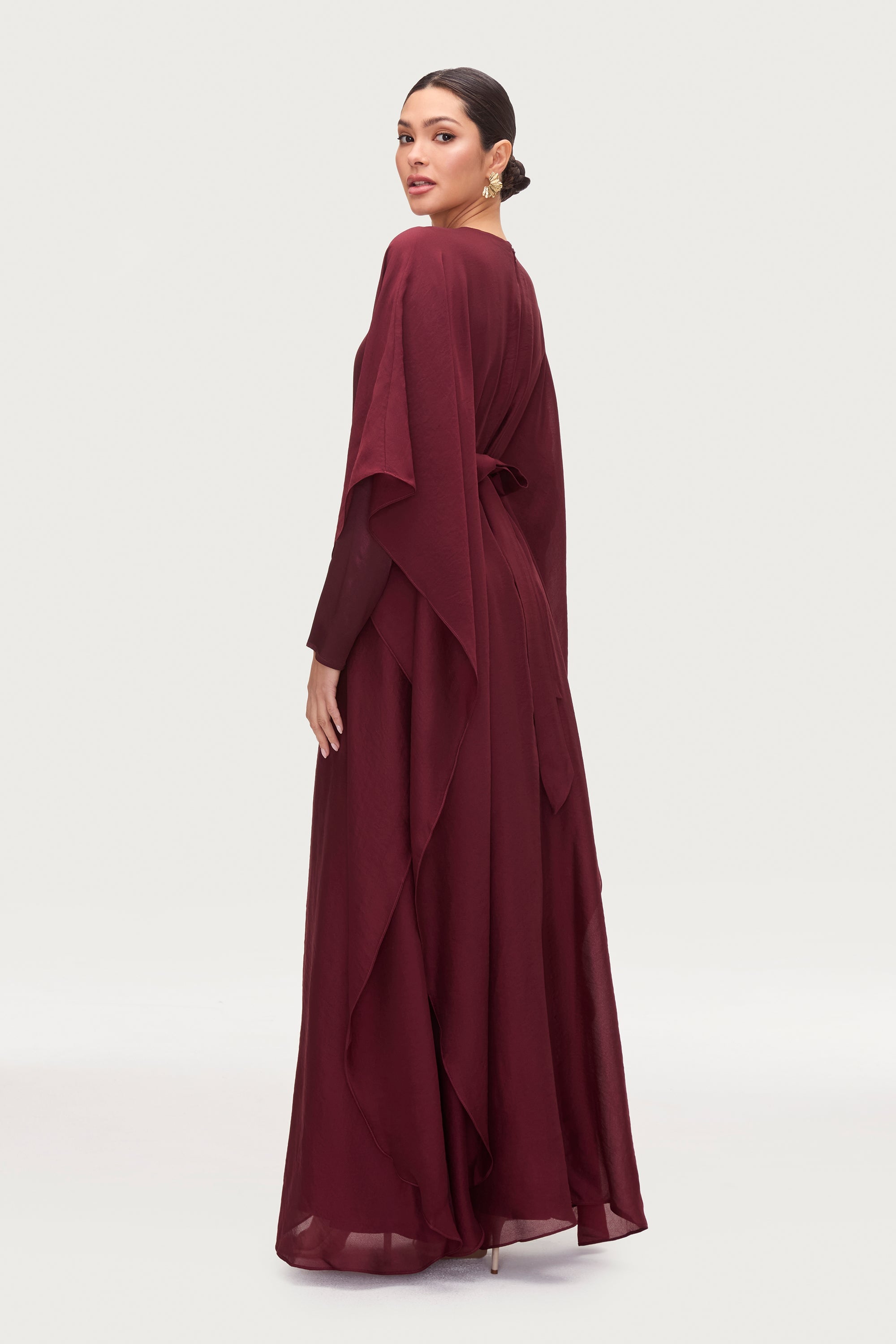 Ethereal Silk Tie Waist Maxi Dress - Karaz Dresses Veiled