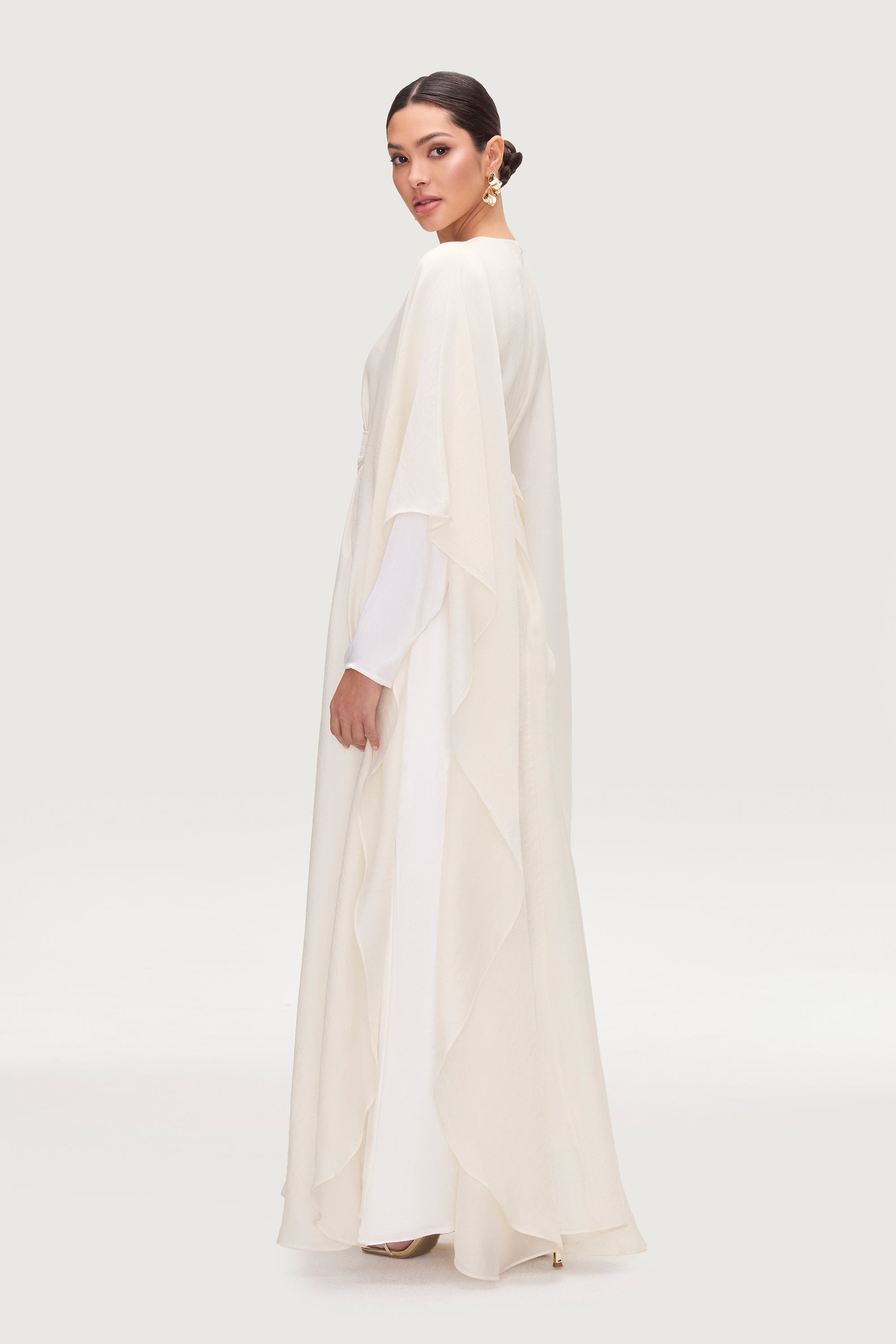 Ethereal Silk Tie Waist Maxi Dress - Moonbeam Dresses Veiled