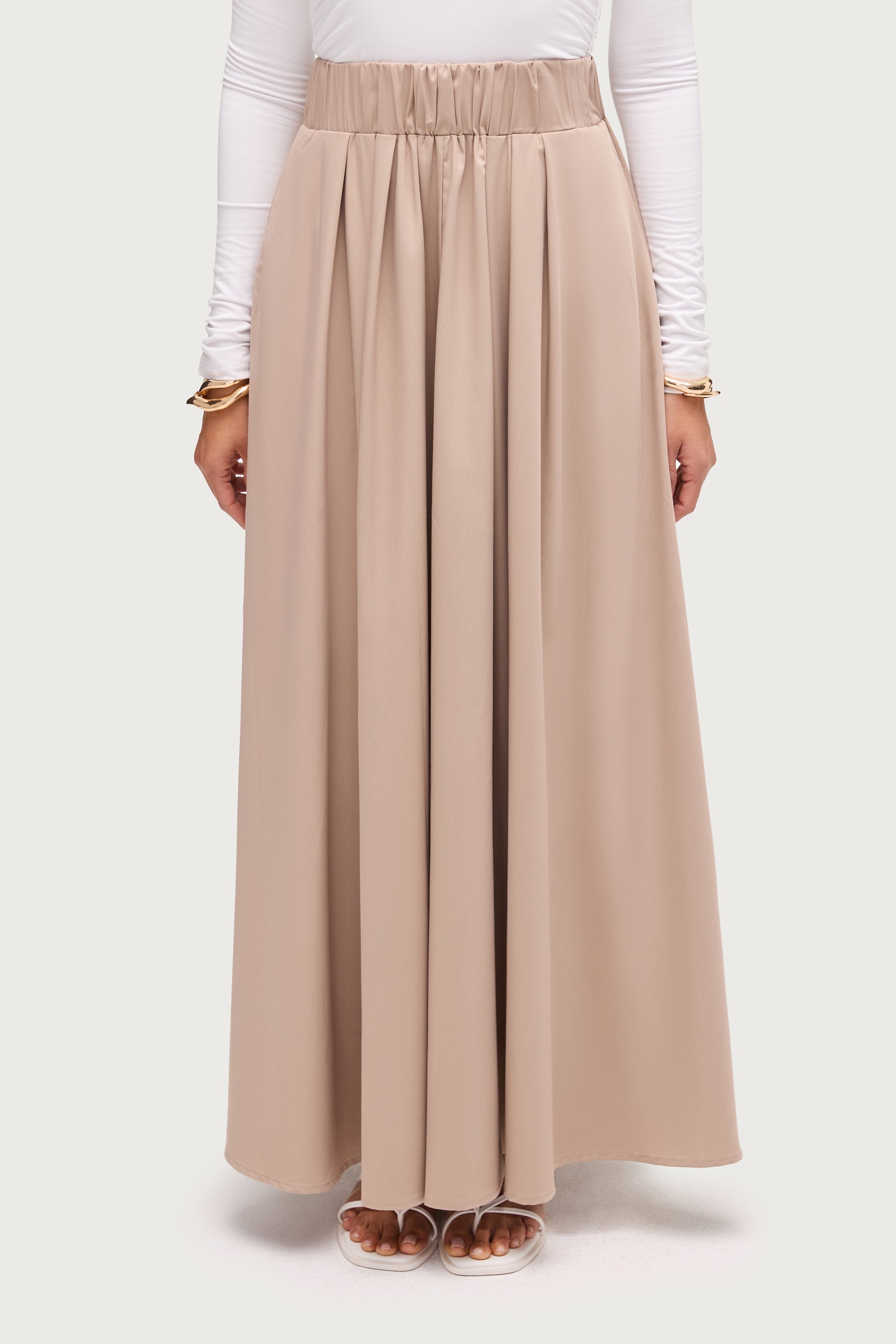 Everyday Tencel Bamboo Maxi Skirt - Stone Dresses Veiled