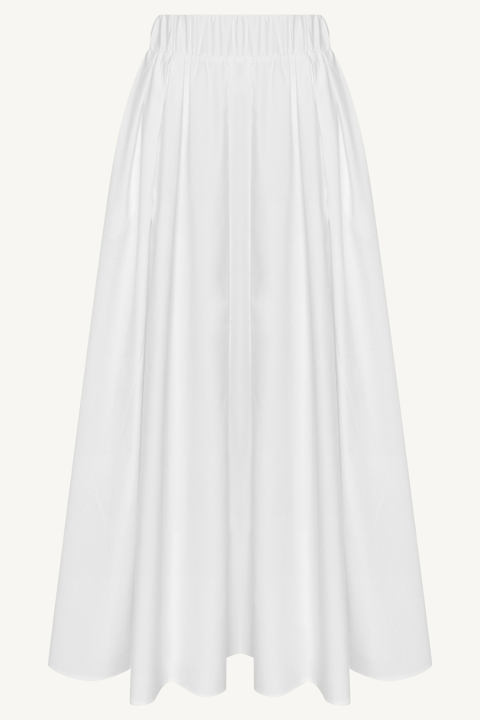 Everyday Tencel Bamboo Maxi Skirt - White Dresses Veiled