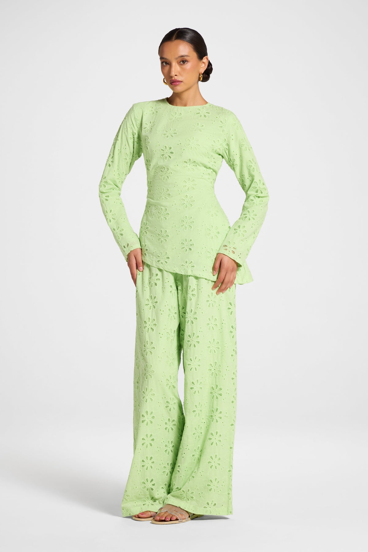 Eyelet Asymmetric Top - Butterfly Top Veiled