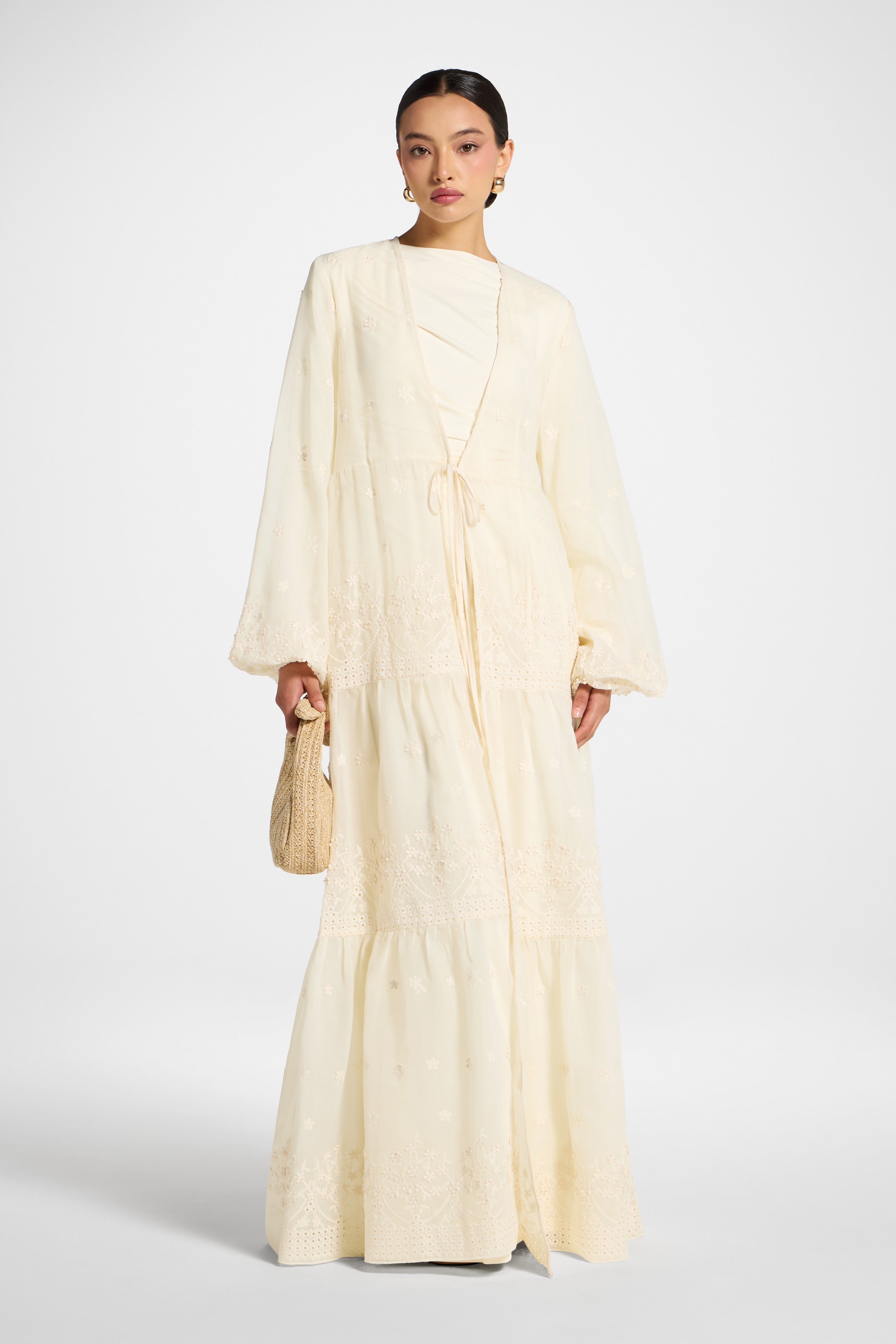 Eyelet Open Abaya Abayas Veiled