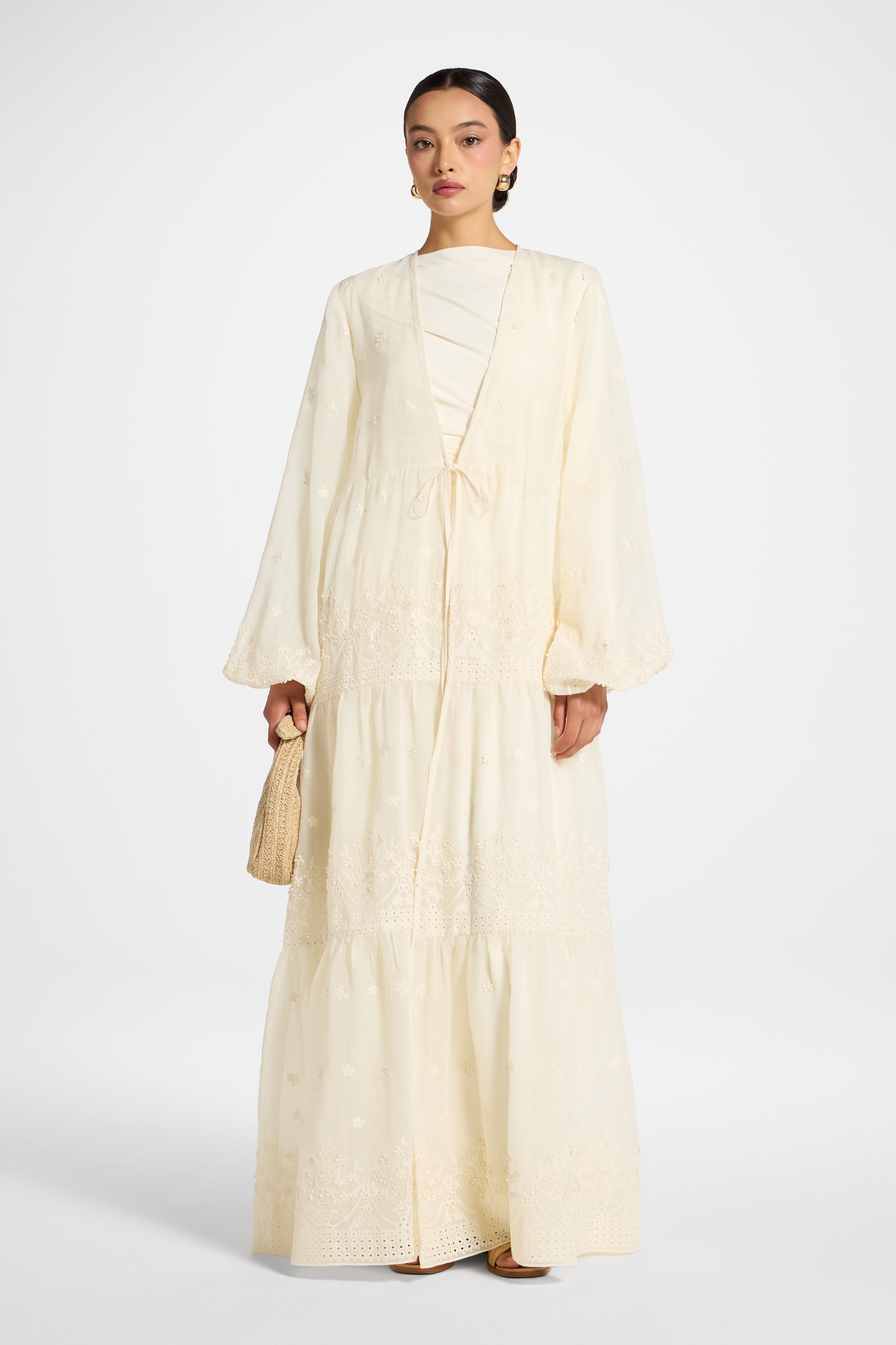 Eyelet Open Abaya Abayas Veiled