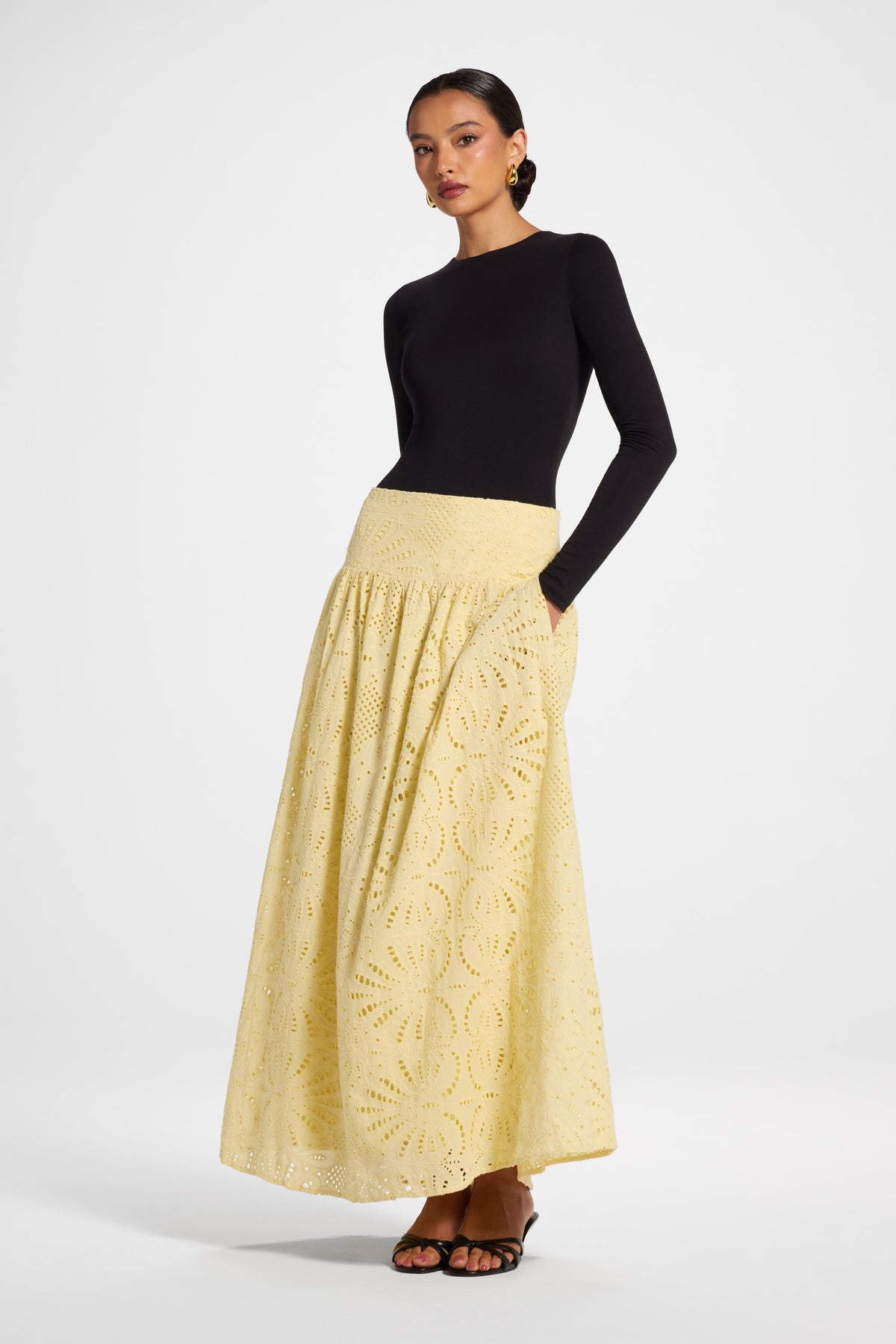 Eyelet Skirt - Candlelight Bottoms Veiled