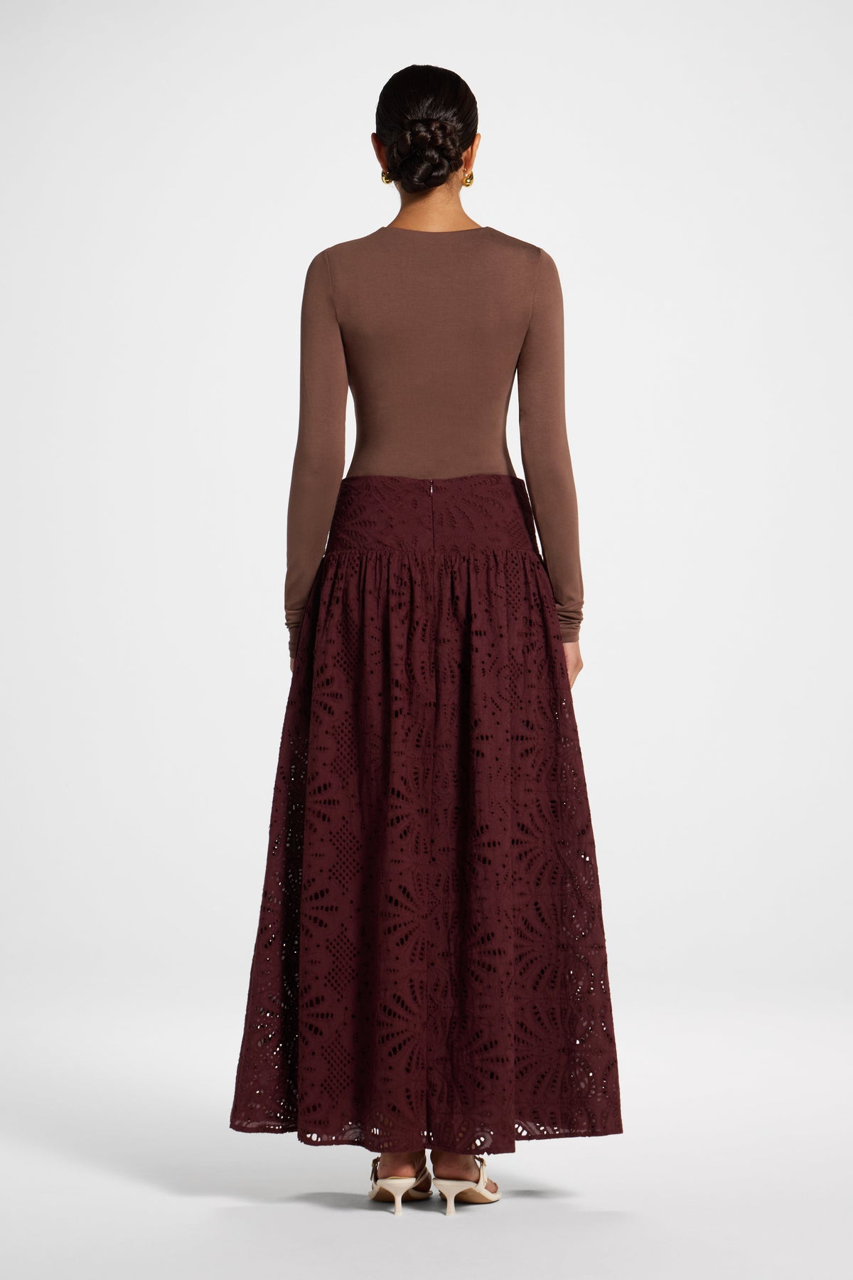 Eyelet Skirt - Chocolate Plum Bottoms Veiled