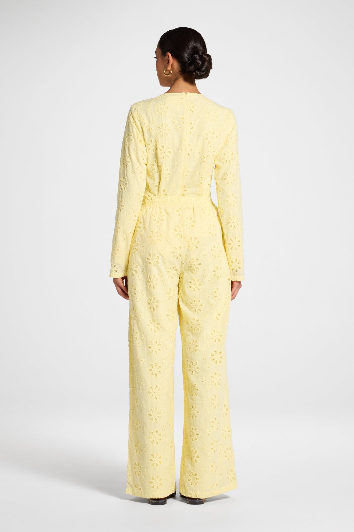 Eyelet Wide Leg Pant - Anise Flower Pants Veiled