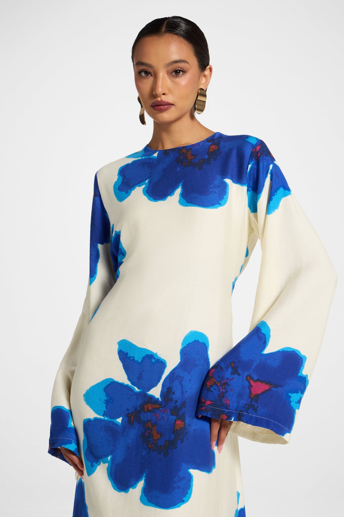 Floral Maxi Dress - Blue Dresses Veiled
