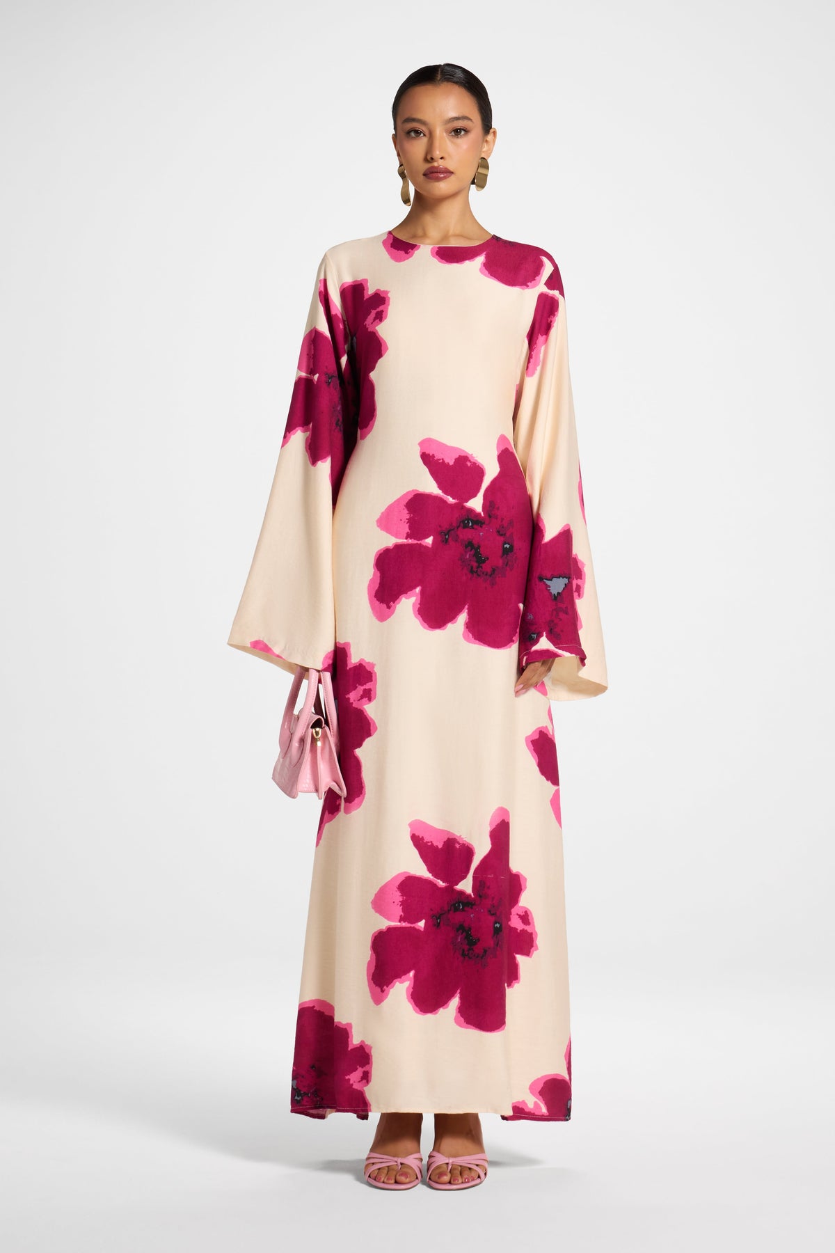 Floral Maxi Dress - Pink Dresses Veiled