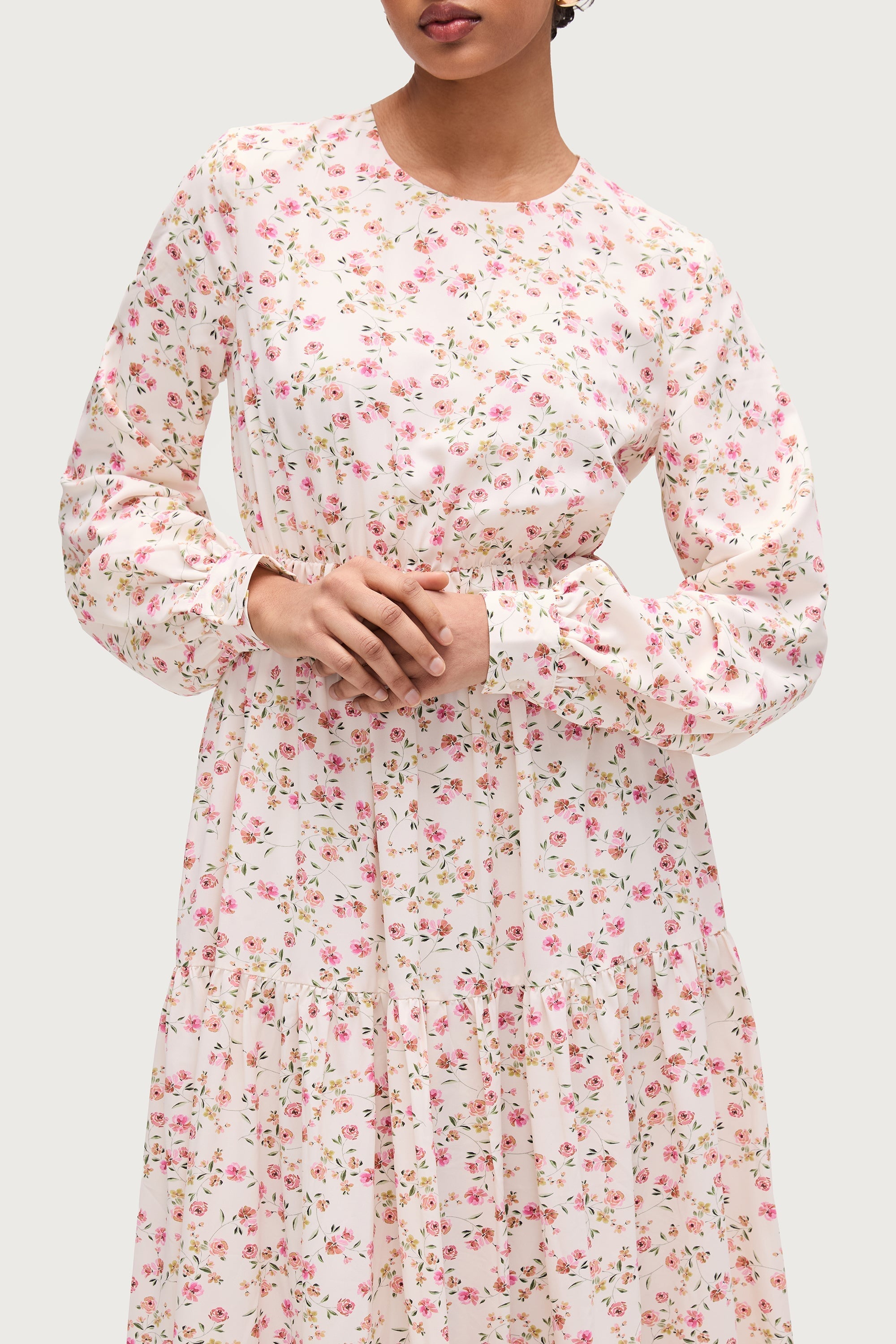 Floral Printed Tiered Maxi Dress Dresses Veiled