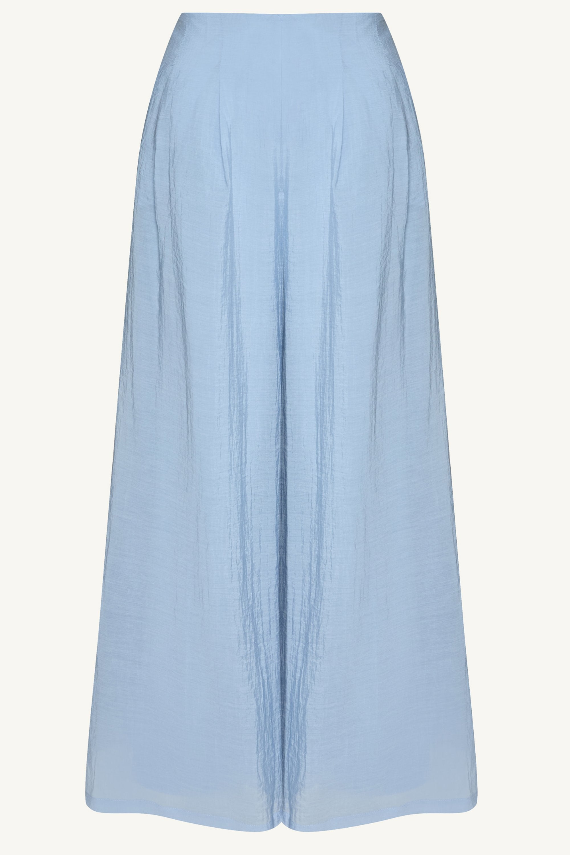 Front Pleat Palazzo Wide Leg Pants - Aura Blue Dresses Veiled
