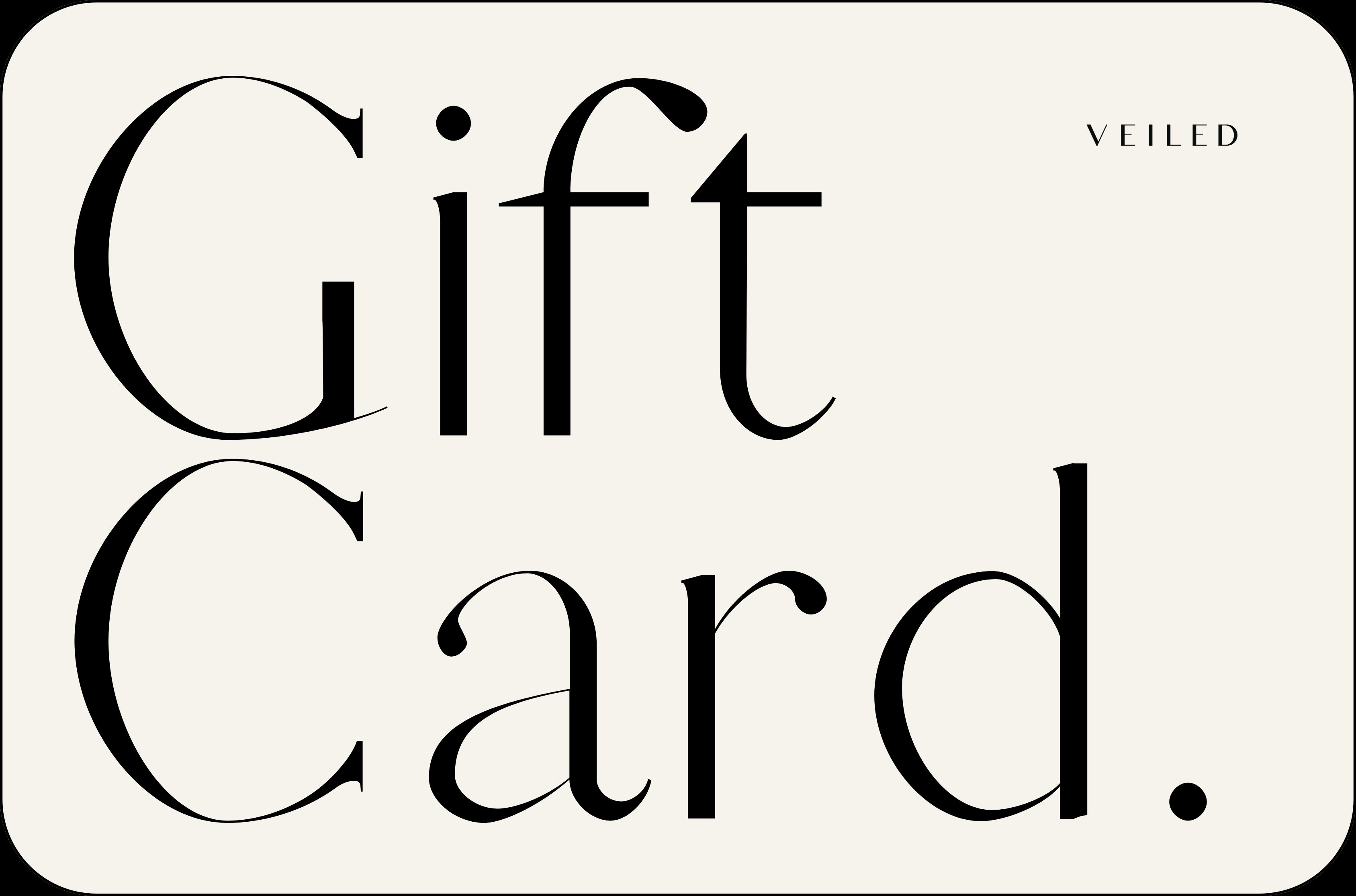 Gift Card Ignore Veiled Collection