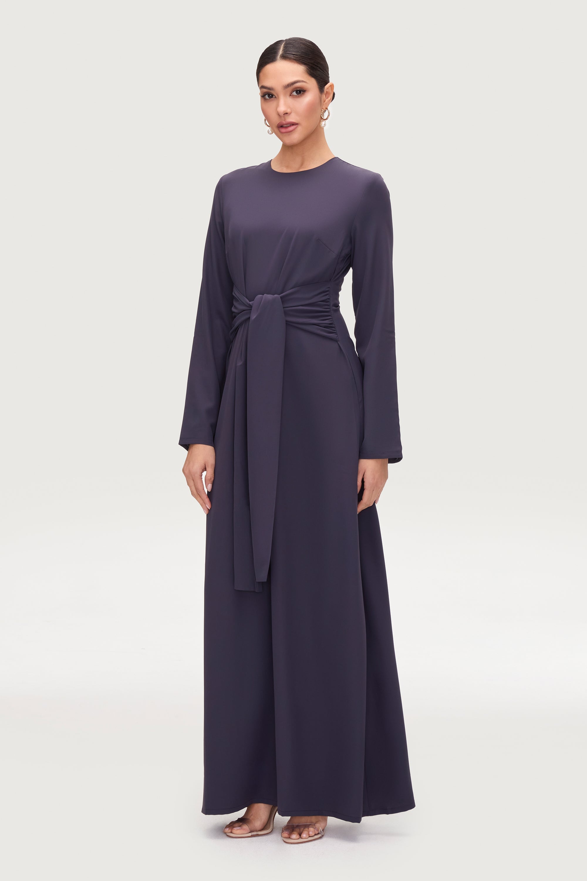 Isabella Tie Waist Maxi Dress - Night Sky Dresses Veiled Collection