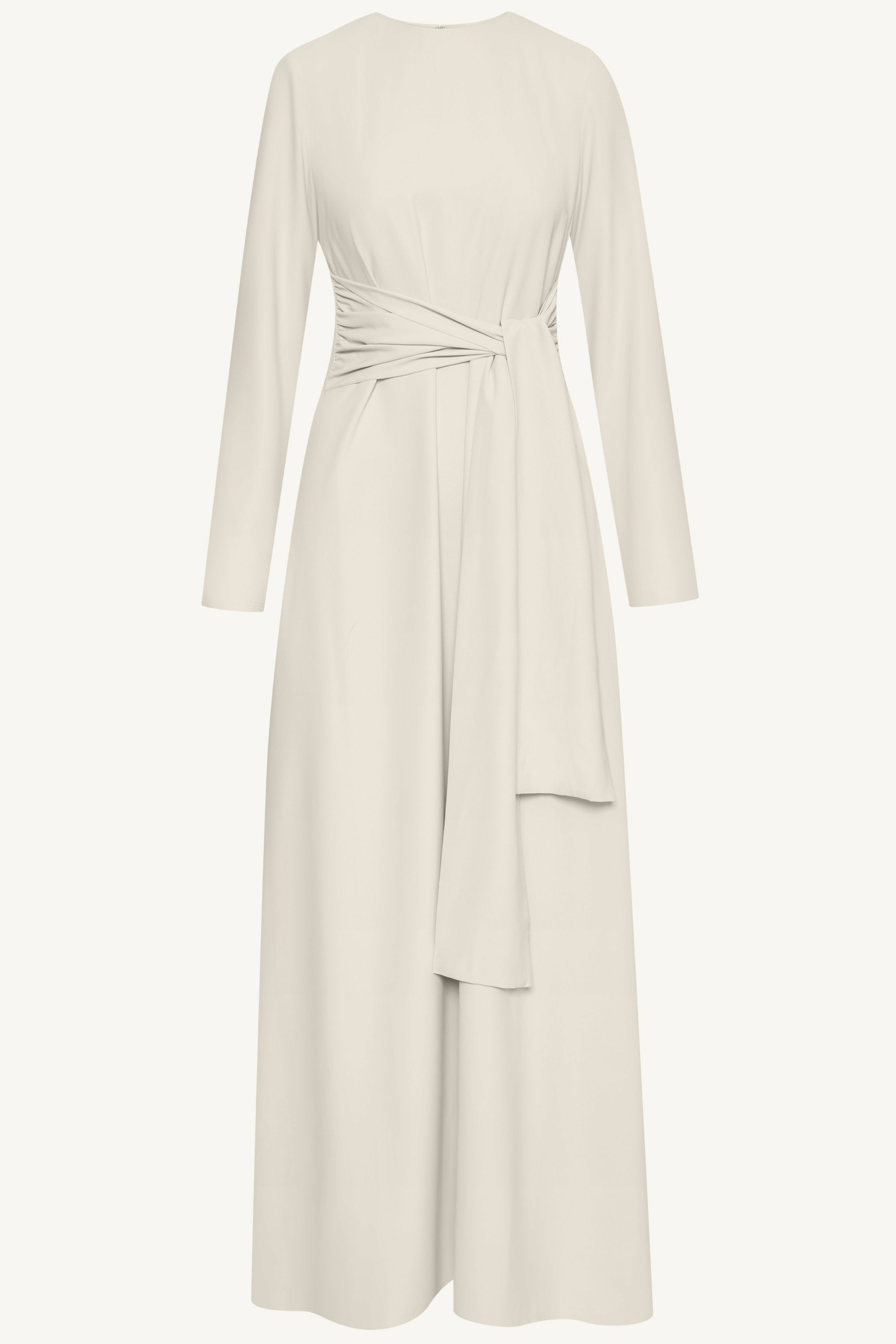 Isabella Tie Waist Maxi Dress - Stone Dresses Veiled Collection