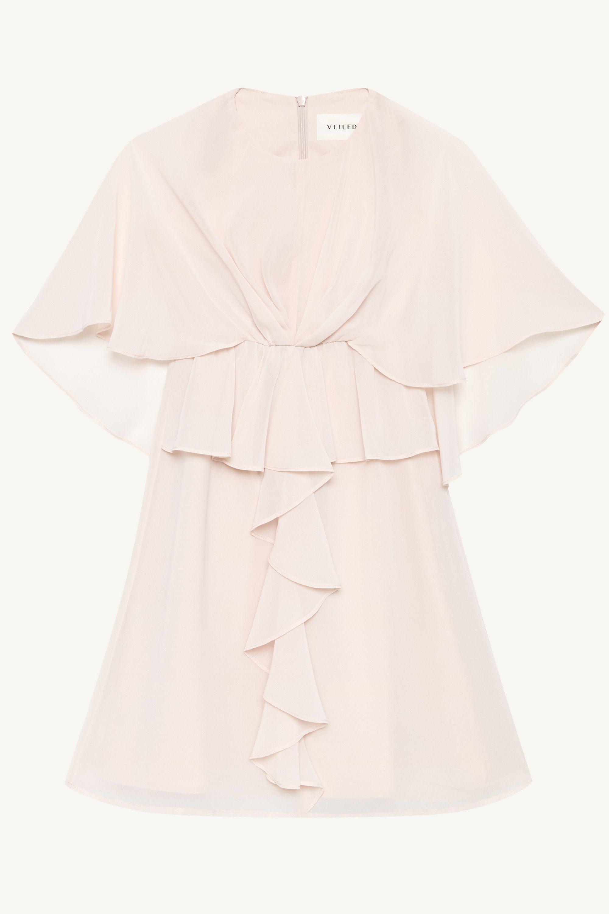 Jeanette Cascade Dress - Powder Pink (Girls) Dresses Veiled
