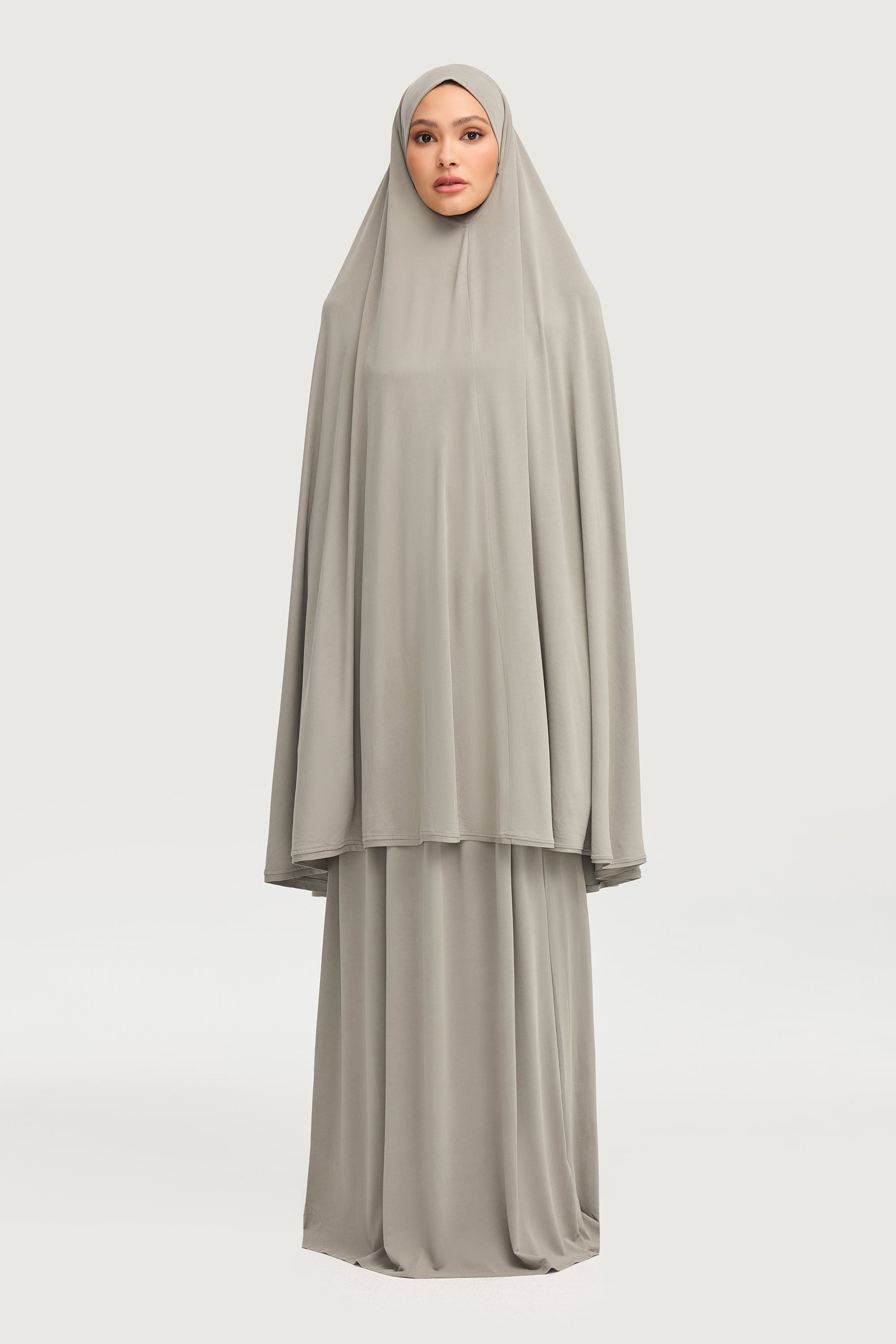 Jersey Cupro Two Piece Prayer Set - Sage Sets Veiled Collection