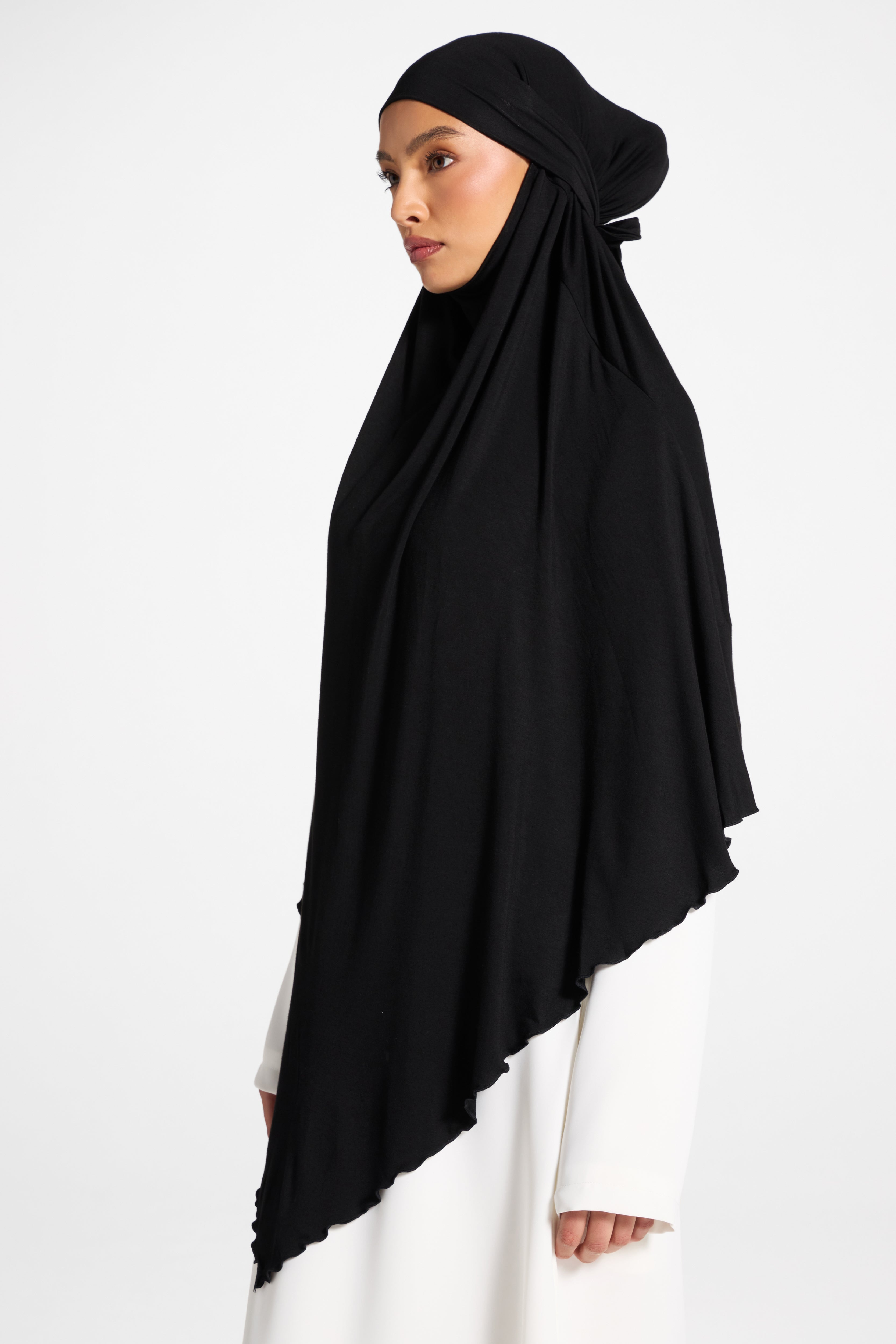 Jersey Khimar - Black Hijabs Veiled
