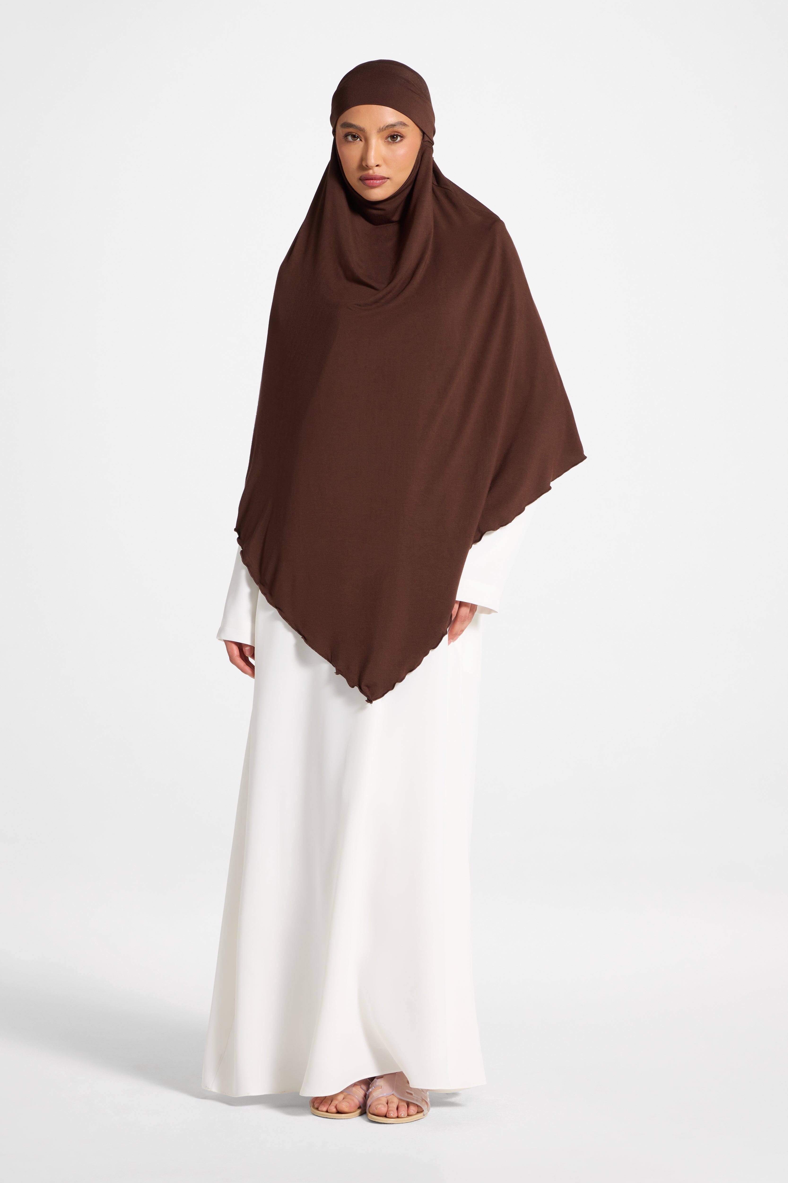 Jersey Khimar - Chocolate Hijabs Veiled
