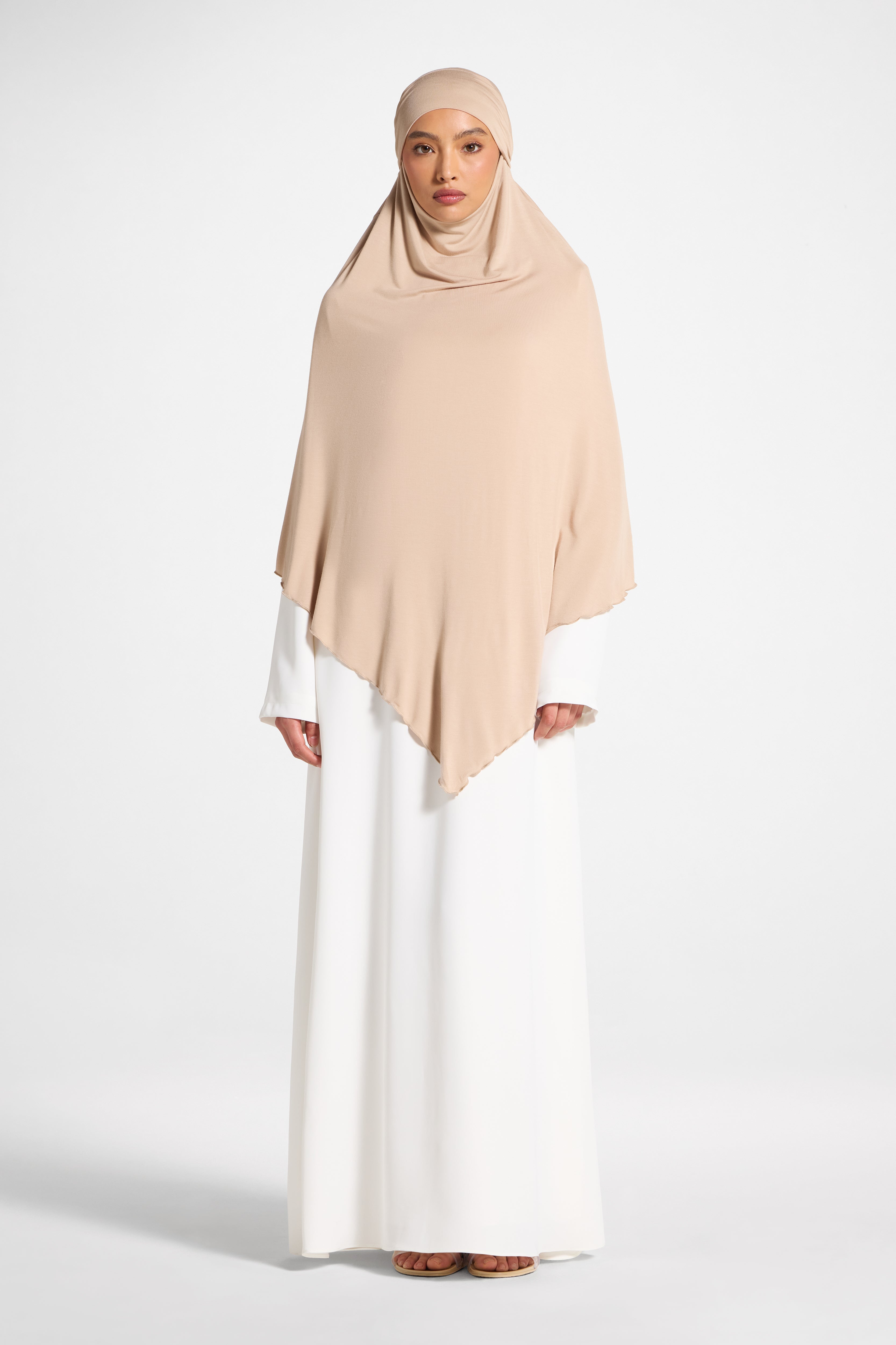 Jersey Khimar - Warm Taupe Hijabs Veiled