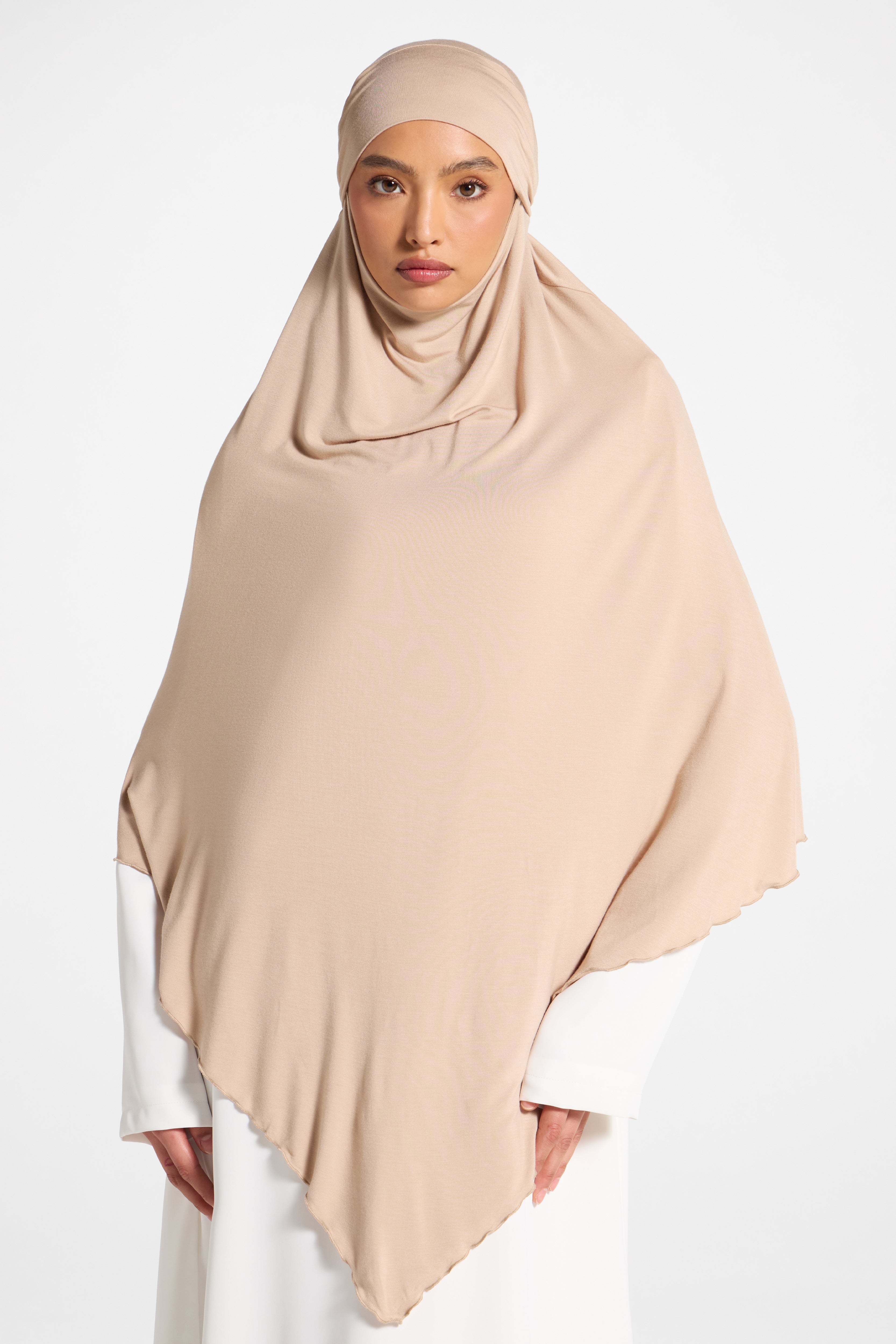 Jersey Khimar - Warm Taupe Hijabs Veiled