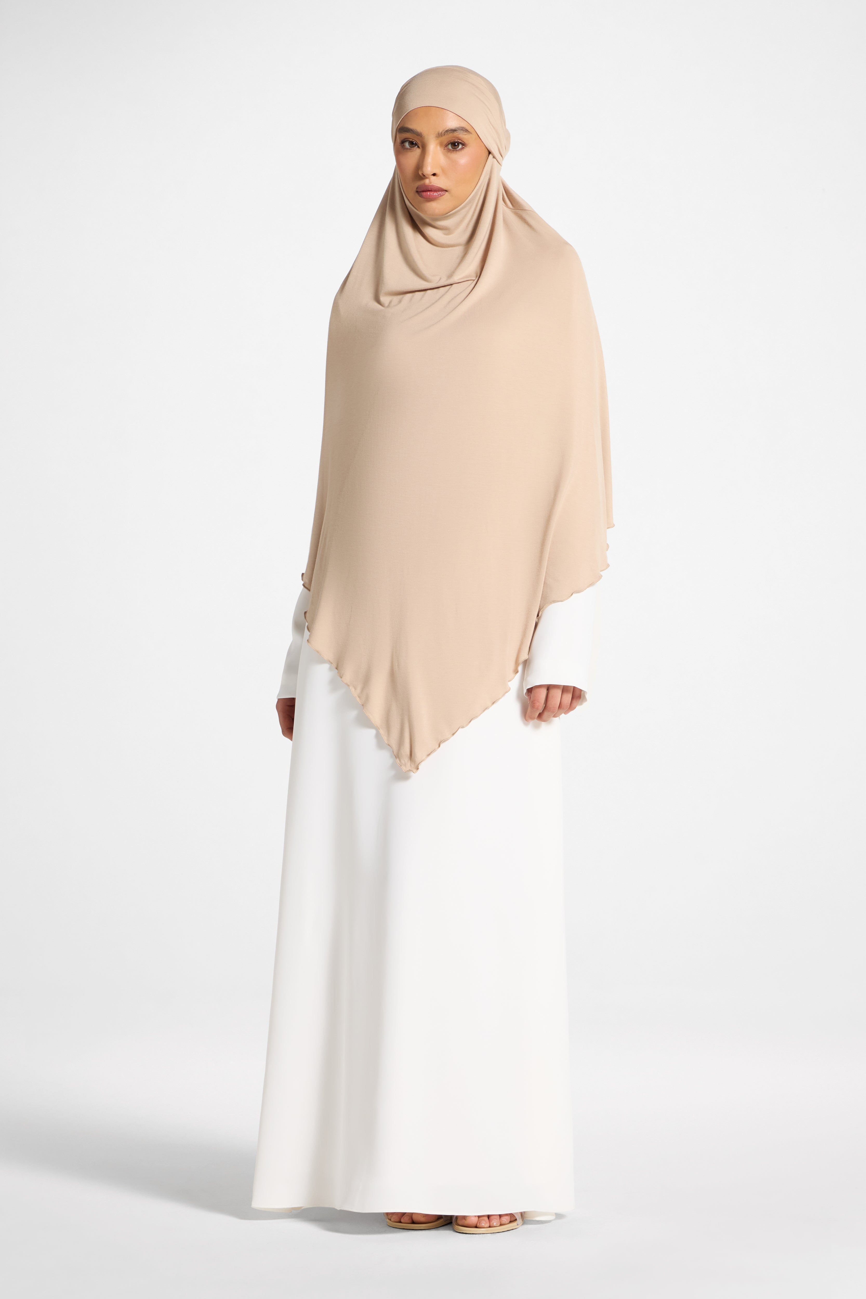 Jersey Khimar - Warm Taupe Hijabs Veiled