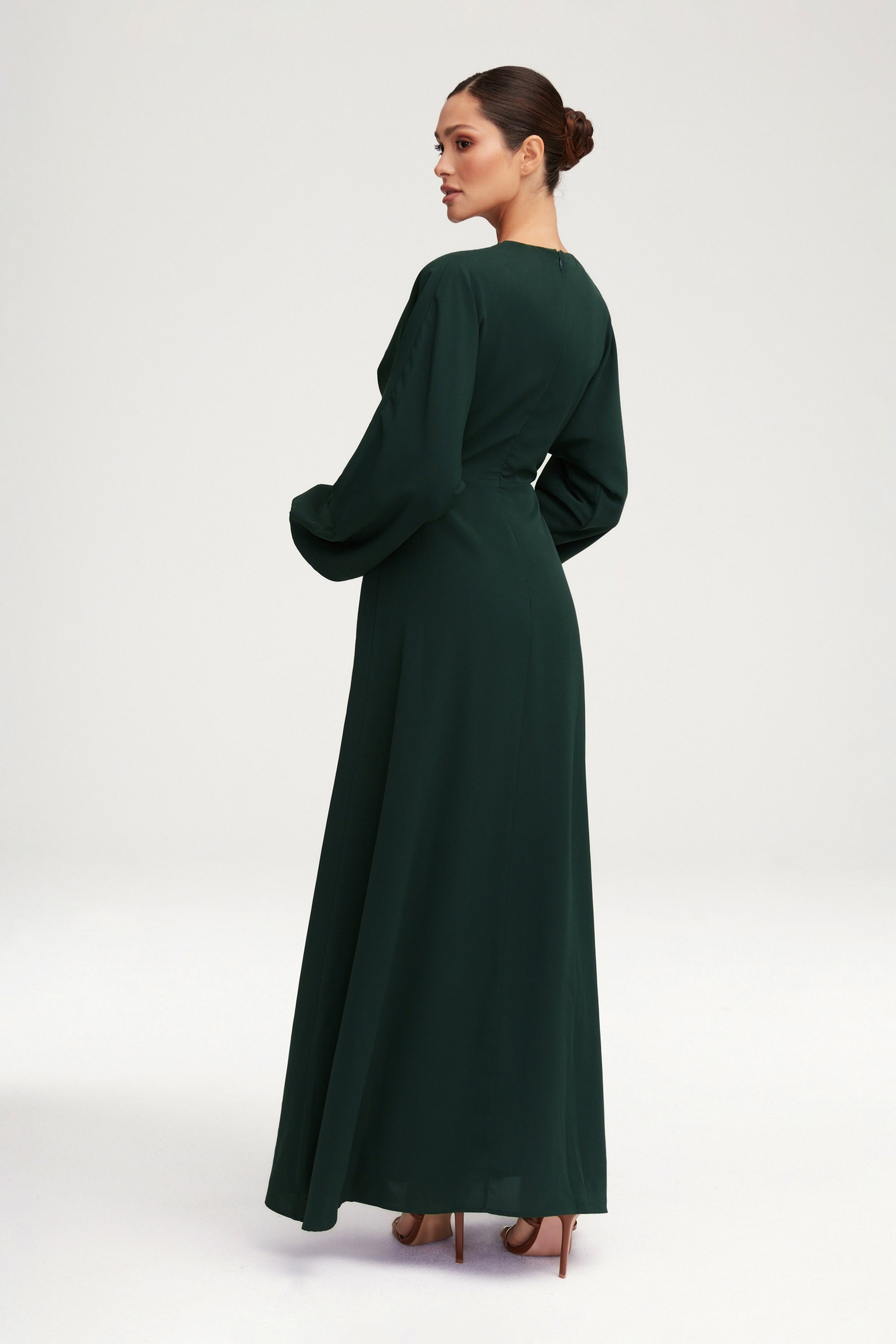 Karina Dolman Sleeve Maxi Dress - Emerald Clothing epschoolboard 