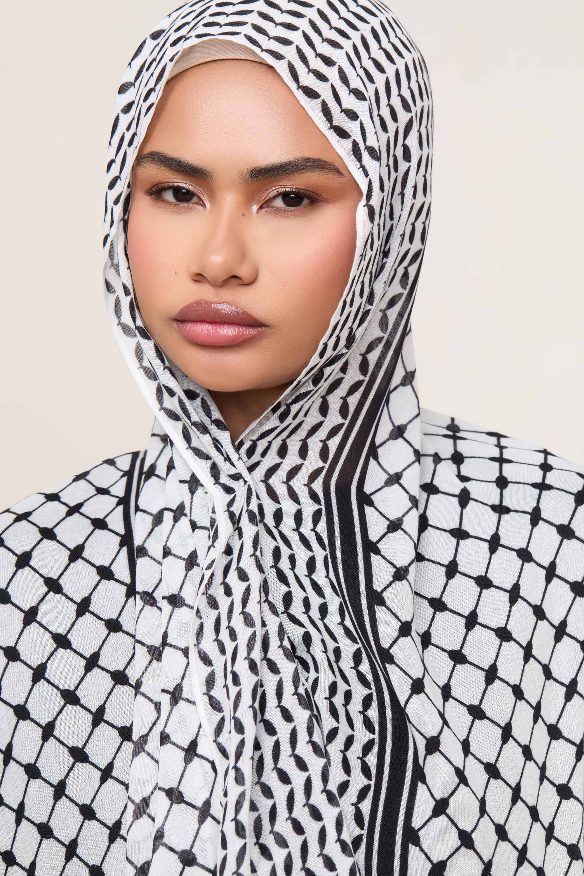 Keffiyeh Modal Hijab - Black Hijabs Veiled