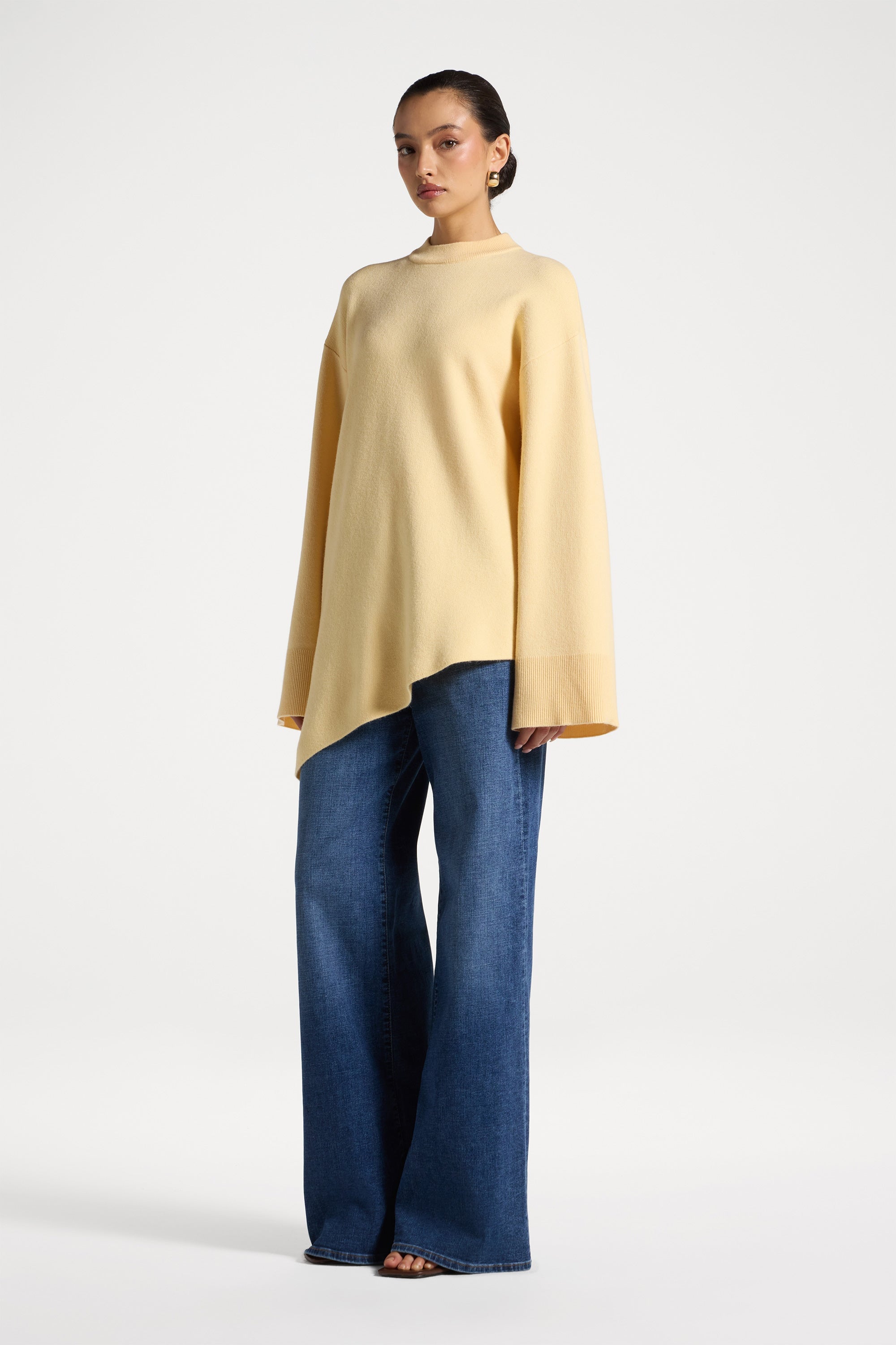 Kehlani Asymmetric Knit Top - Yuzu Abayas Veiled