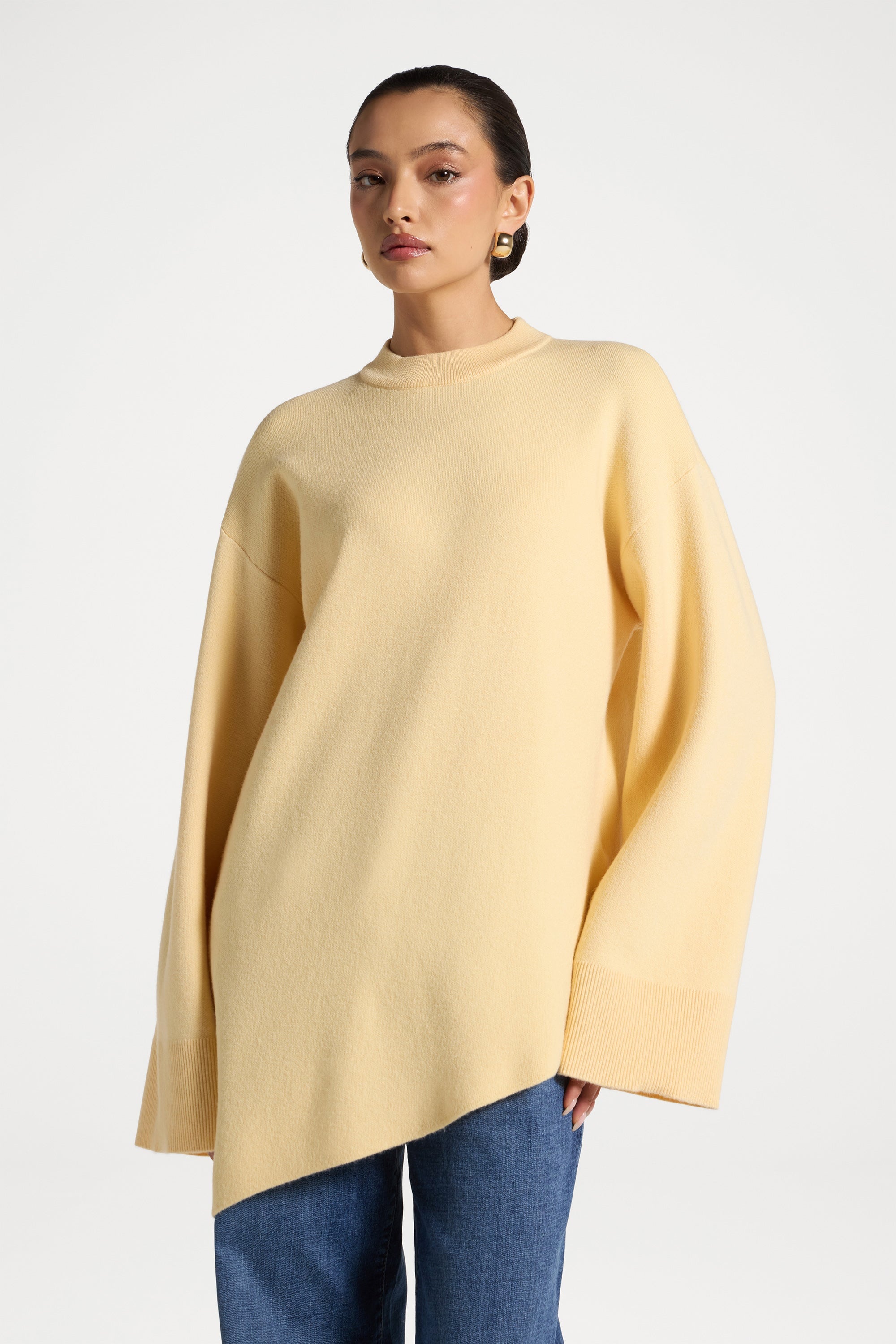 Kehlani Asymmetric Knit Top - Yuzu Abayas Veiled